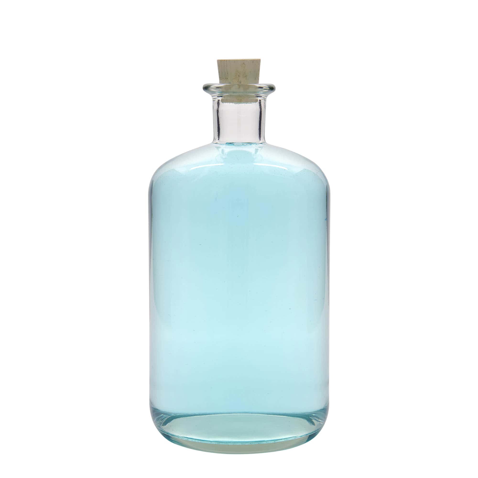 1500 ml stikla pudele, farmācijas, aizdare: korķis