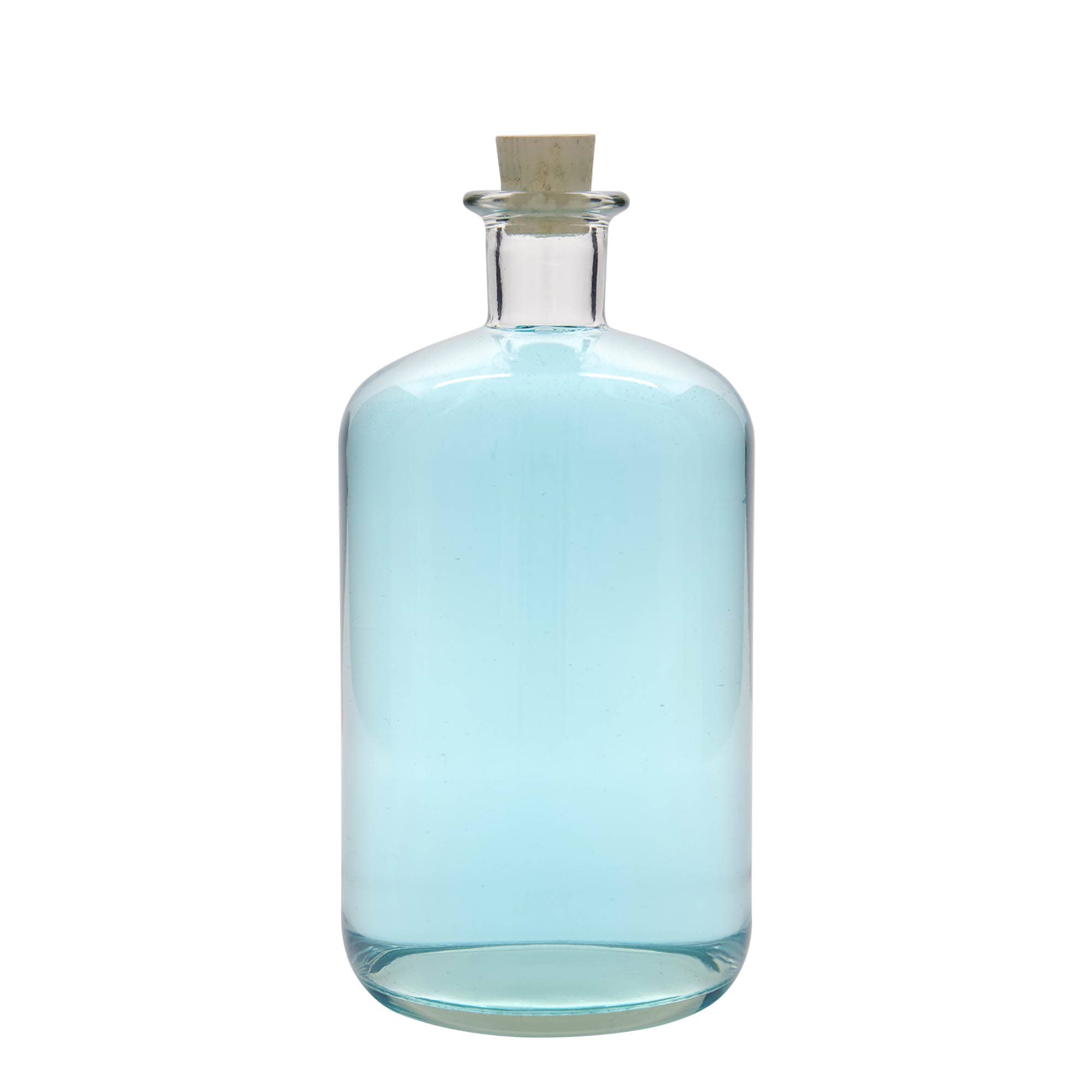 1.500 ml stikla pudele aptiekāram, atvere: korķis