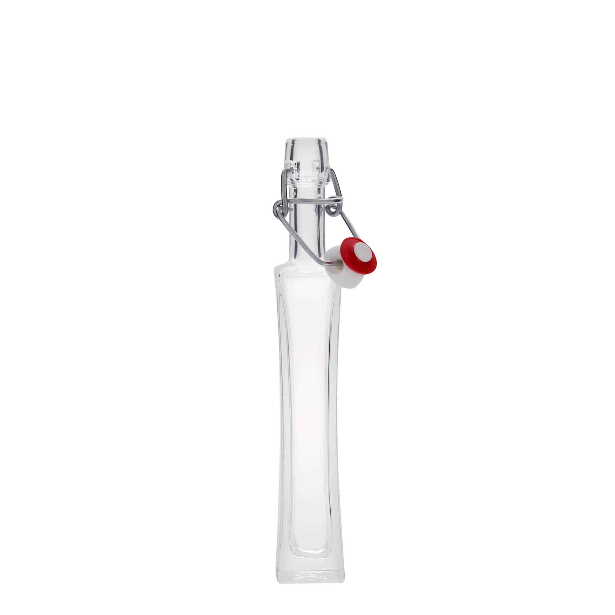 40 ml stikla pudele 'Koko', kvadrātiska, aizdare: korķis ar skavu 40 ml stikla pudele 'Koko', kvadrātiska, aizdare: korķis ar skavu