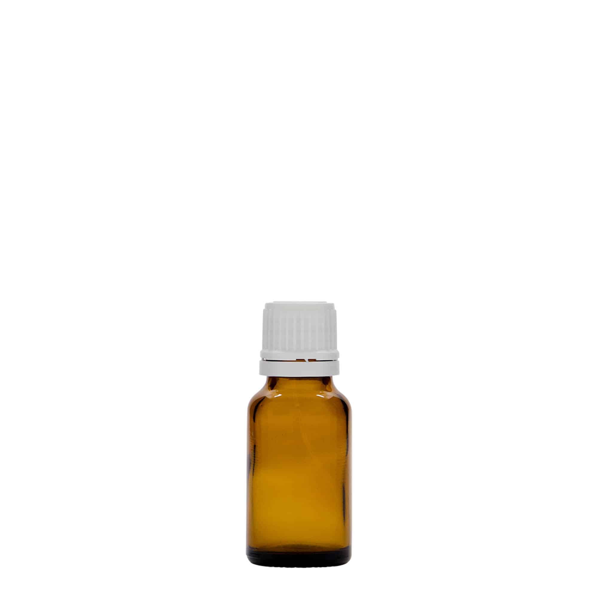 15 ml medicīnas pudelīte, stikls, brūna, atvere: DIN 18