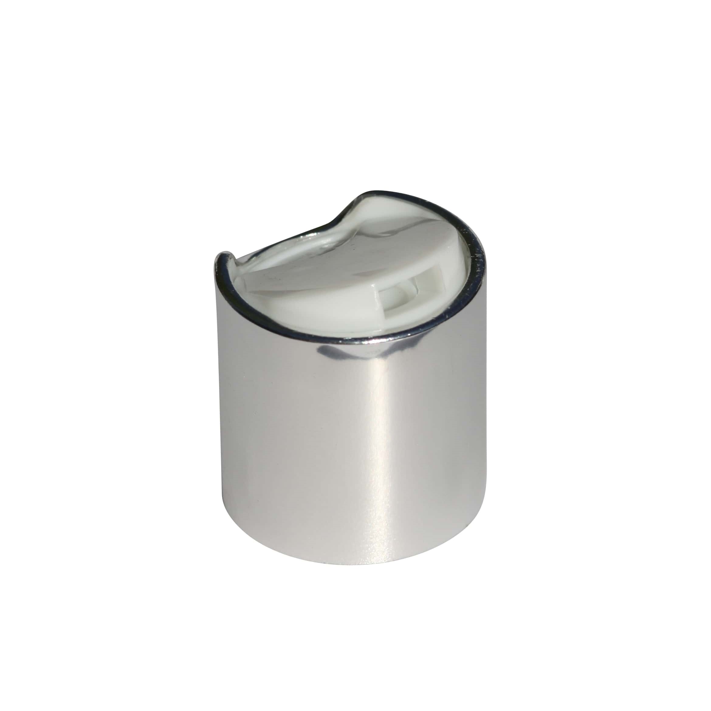 Skrūvējams vāciņš Disc Top, PP plastmasas, sudraba, aizdarei: 24/410