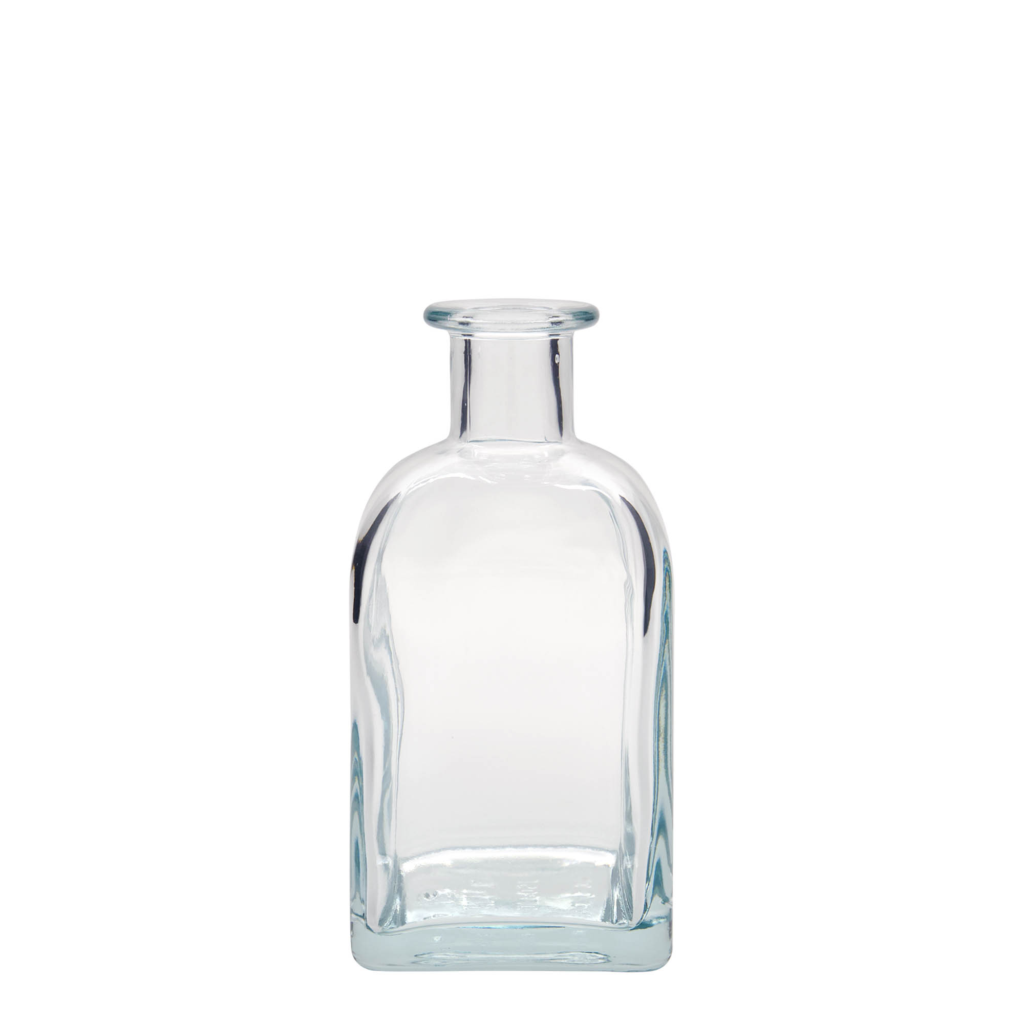 350 ml stikla pudele Apotheker Carré, kvadrātveida, atvere: korķis