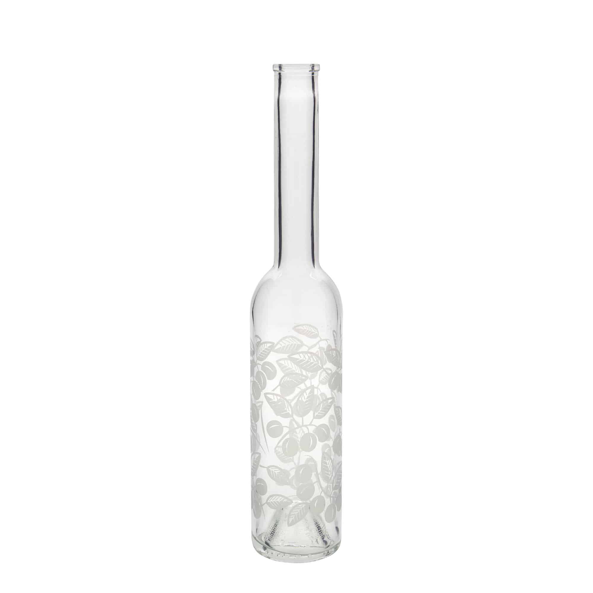 350 ml stikla pudele 'Opera', motīvs: mirabellas, atvere: korķis