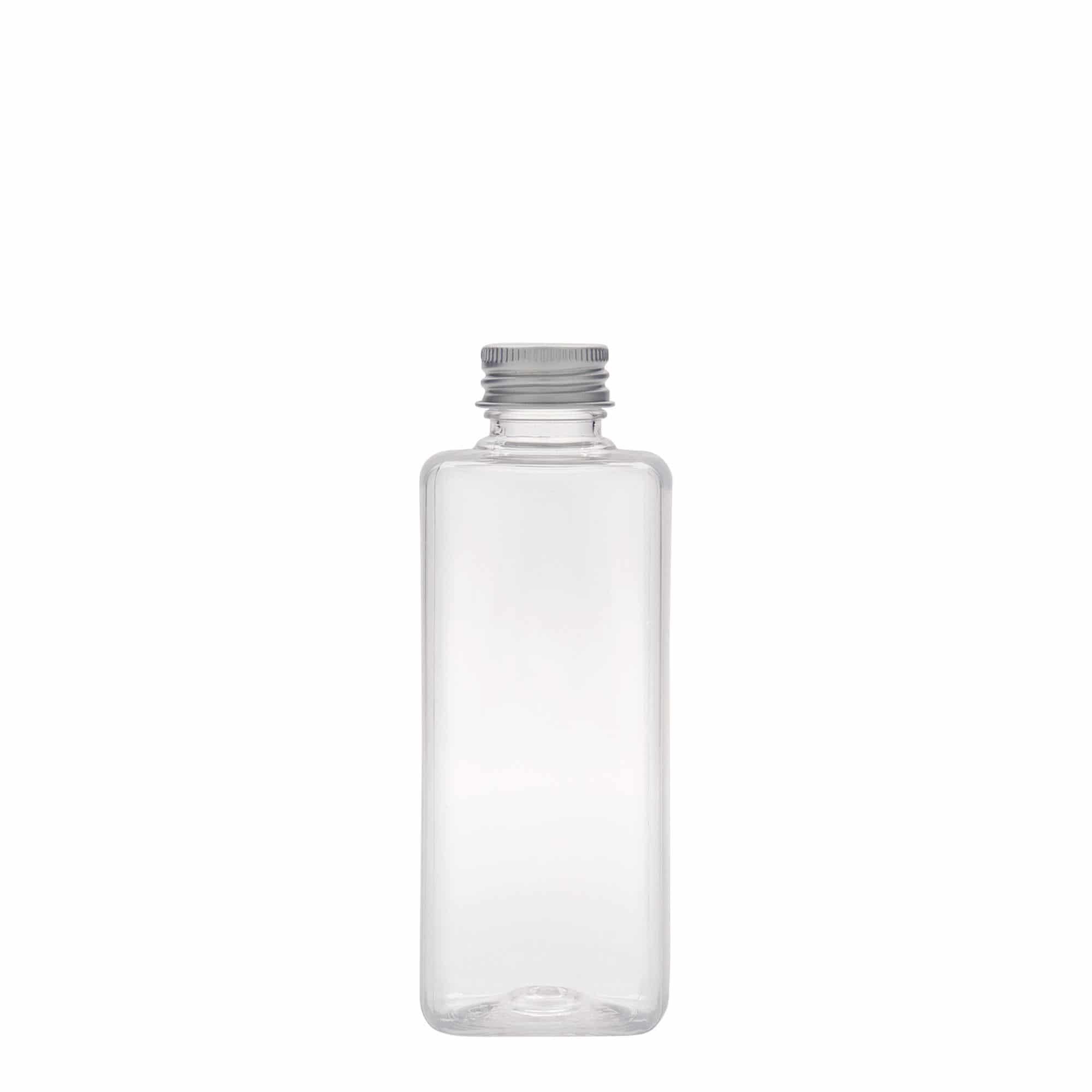 200 ml PET pudele 'Karl', kvadrātiska, plastmasas, aizdare: GPI 24/410 200 ml PET pudele 'Karl', kvadrātiska, plastmasas, aizdare: GPI 24/410