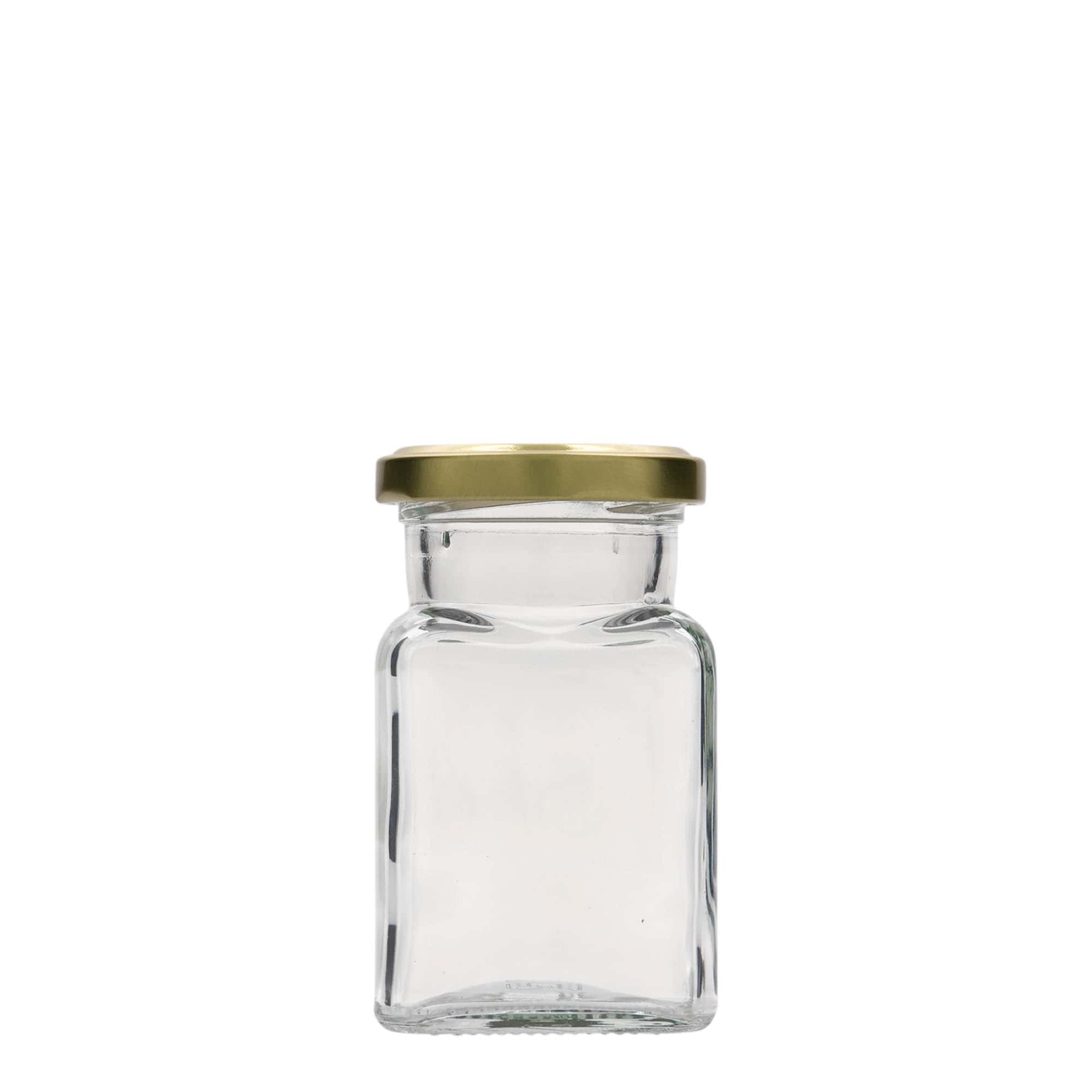 150 ml kvadrātveida stikla trauks, atvere: Twist-Off (TO 53)