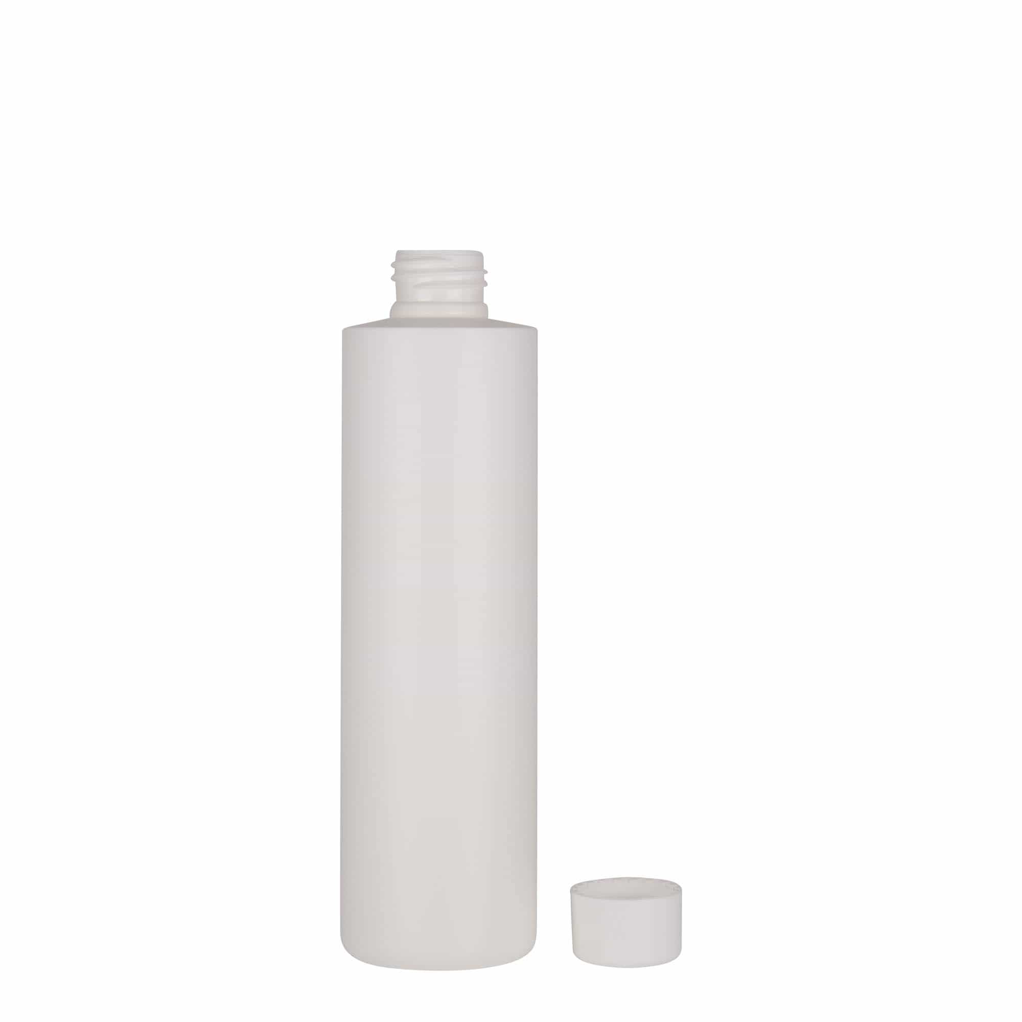 250 ml plastmasas pudele 'Pipe', Green HDPE, balta, aizdare: 24/410