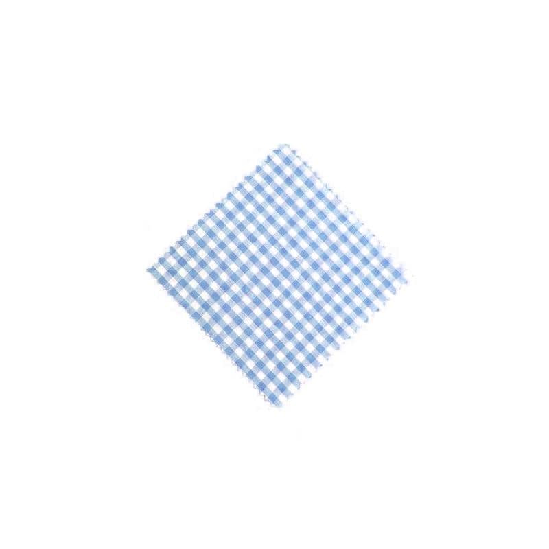 Auduma laktiņš, rūtains, 12x12, kvadrātisks, auduma, gaiši zils, aizdare: TO38-TO53 Auduma laktiņš, rūtains, 12x12, kvadrātisks, auduma, gaiši zils, aizdare: TO38-TO53