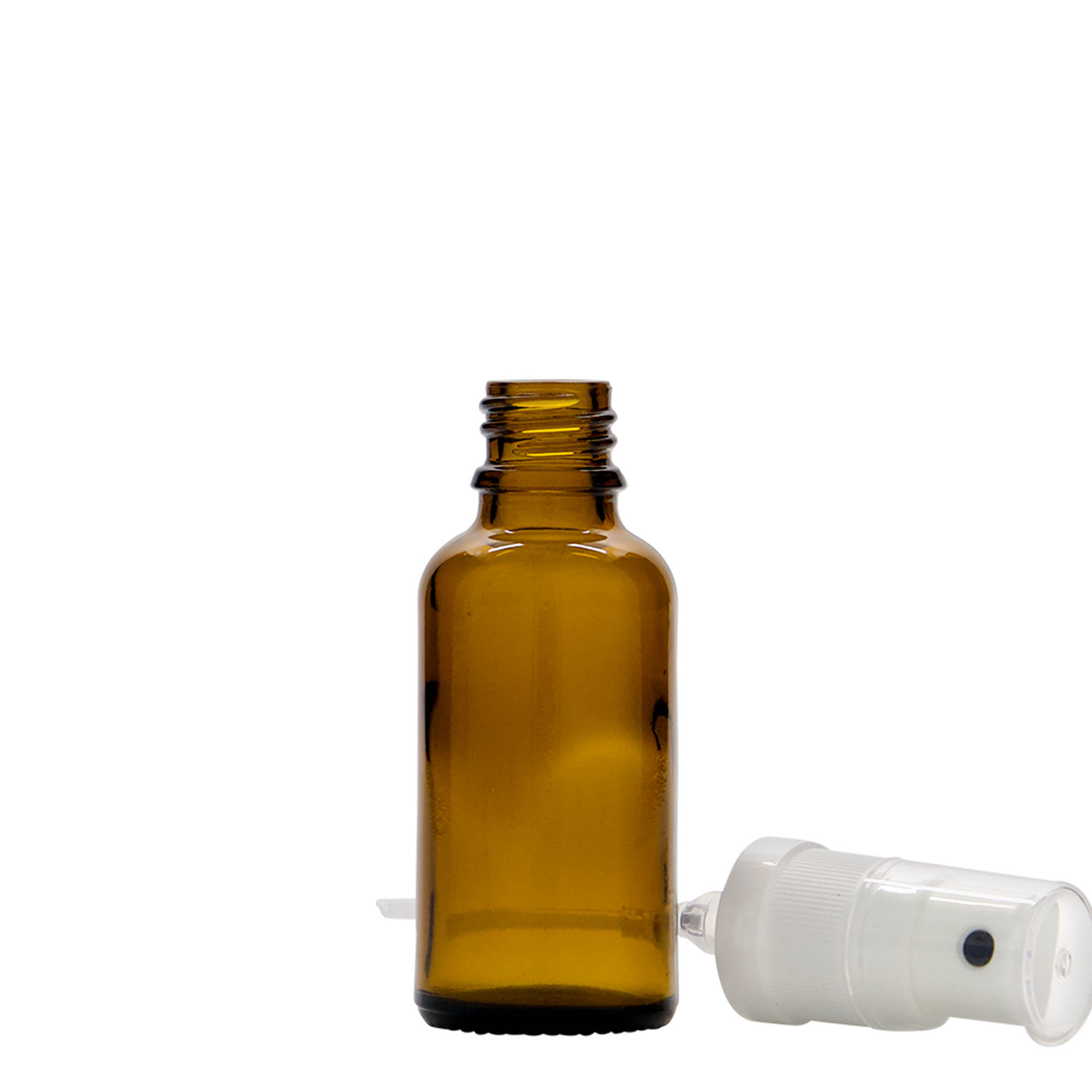 30 ml medicīnas aerosola pudele, stikls, brūna, atvere: DIN 18