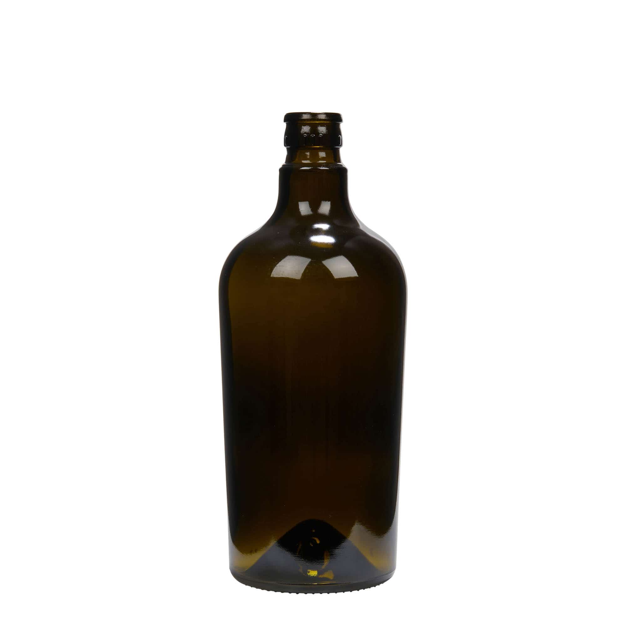 750 ml etiķa/eļļas pudele 'Oleum', stikla, antīki zaļa, aizdare: DOP 750 ml etiķa/eļļas pudele 'Oleum', stikla, antīki zaļa, aizdare: DOP