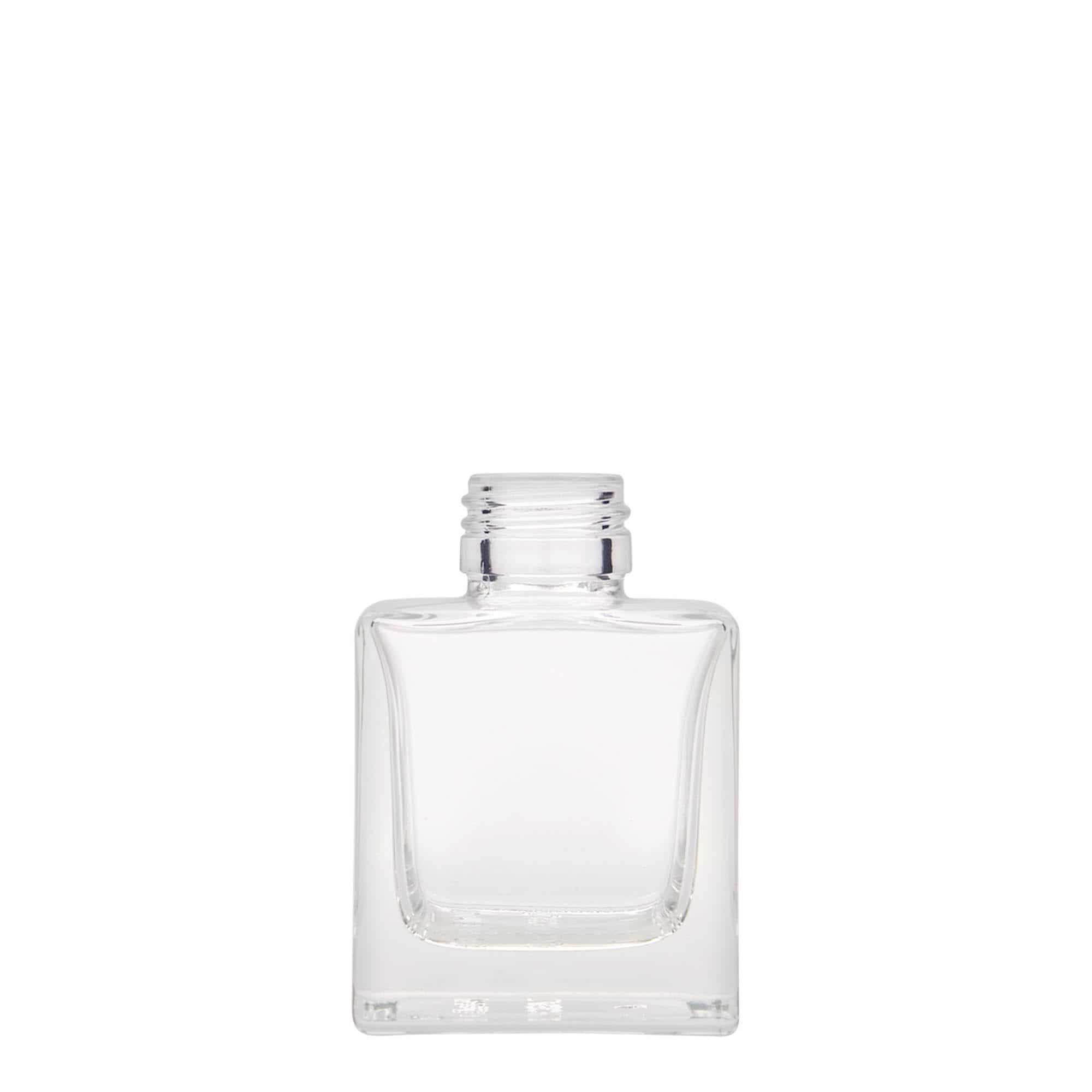 100 ml stikla pudele 'Cube', kvadrātiska, aizdare: PP 28 100 ml stikla pudele 'Cube', kvadrātiska, aizdare: PP 28