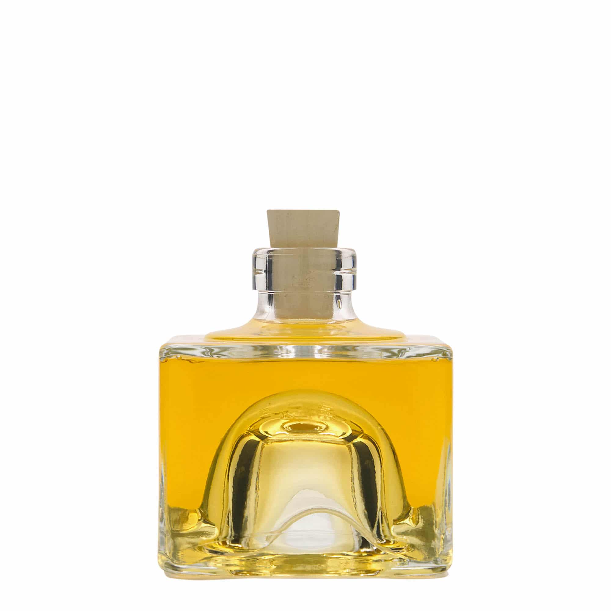 200 ml stikla pudele 'Cocolores', kvadrātiska, aizdare: korķis