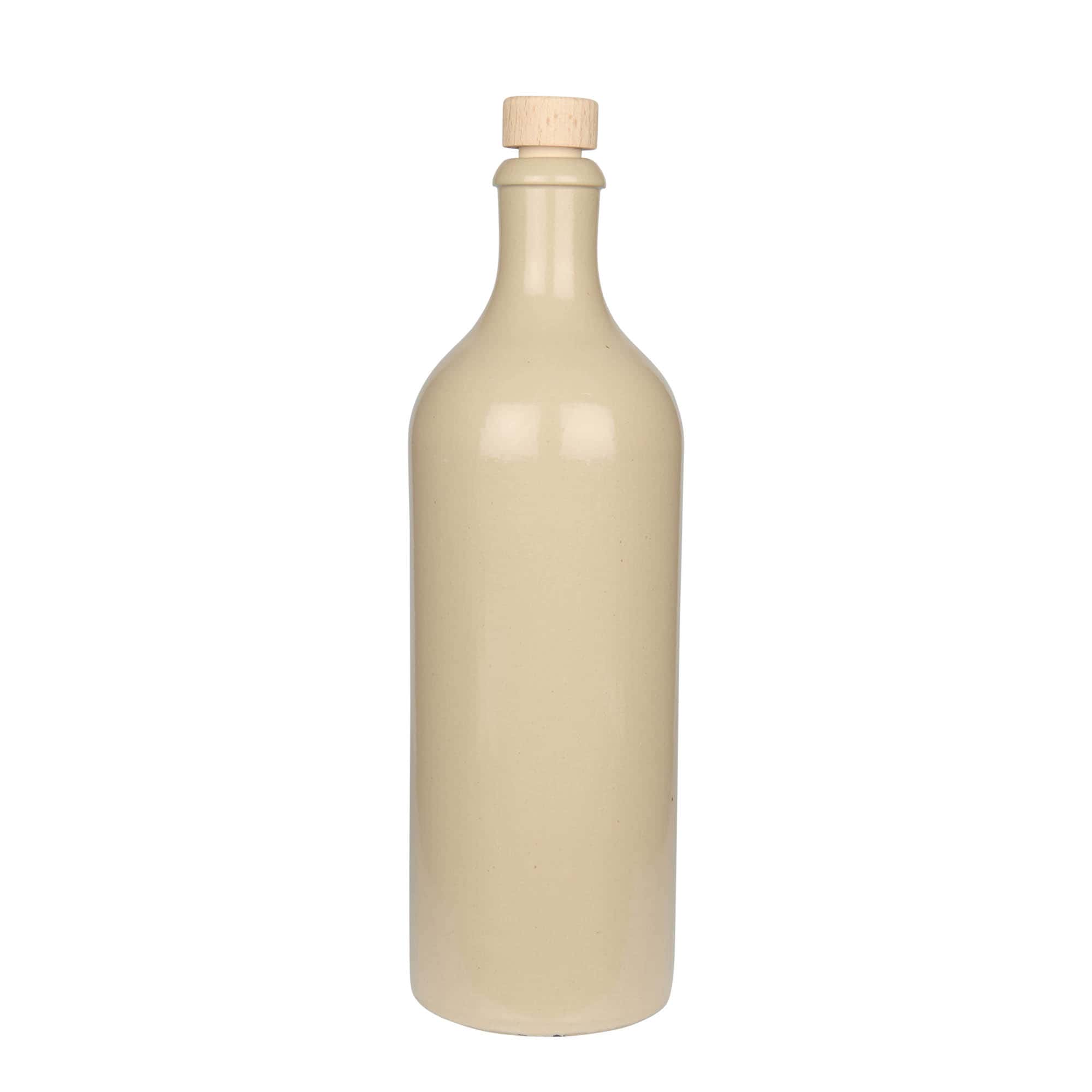 750 ml māla krūka, keramikas, bēša, atvere: korķis
