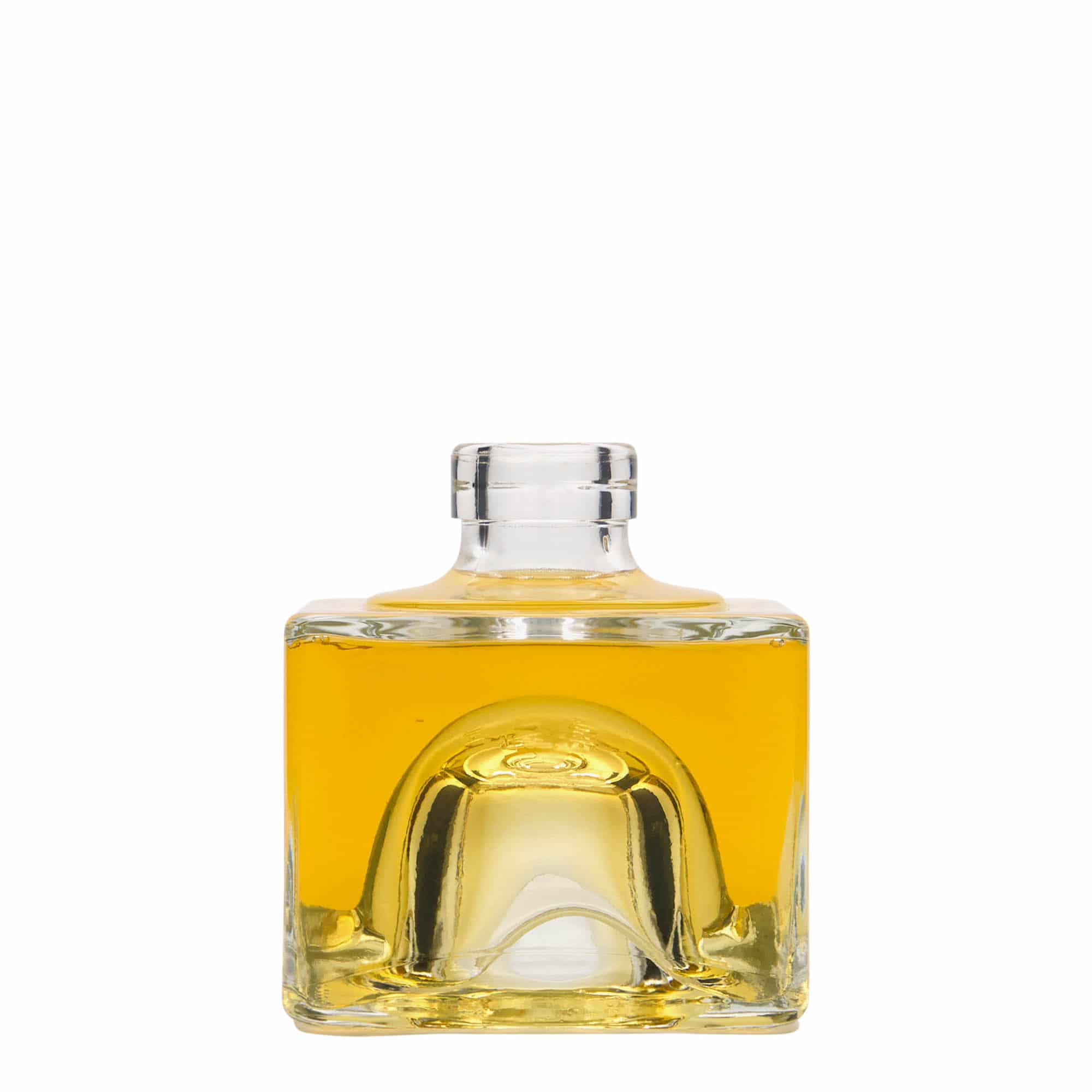 200 ml stikla pudele 'Cocolores', kvadrātiska, aizdare: korķis