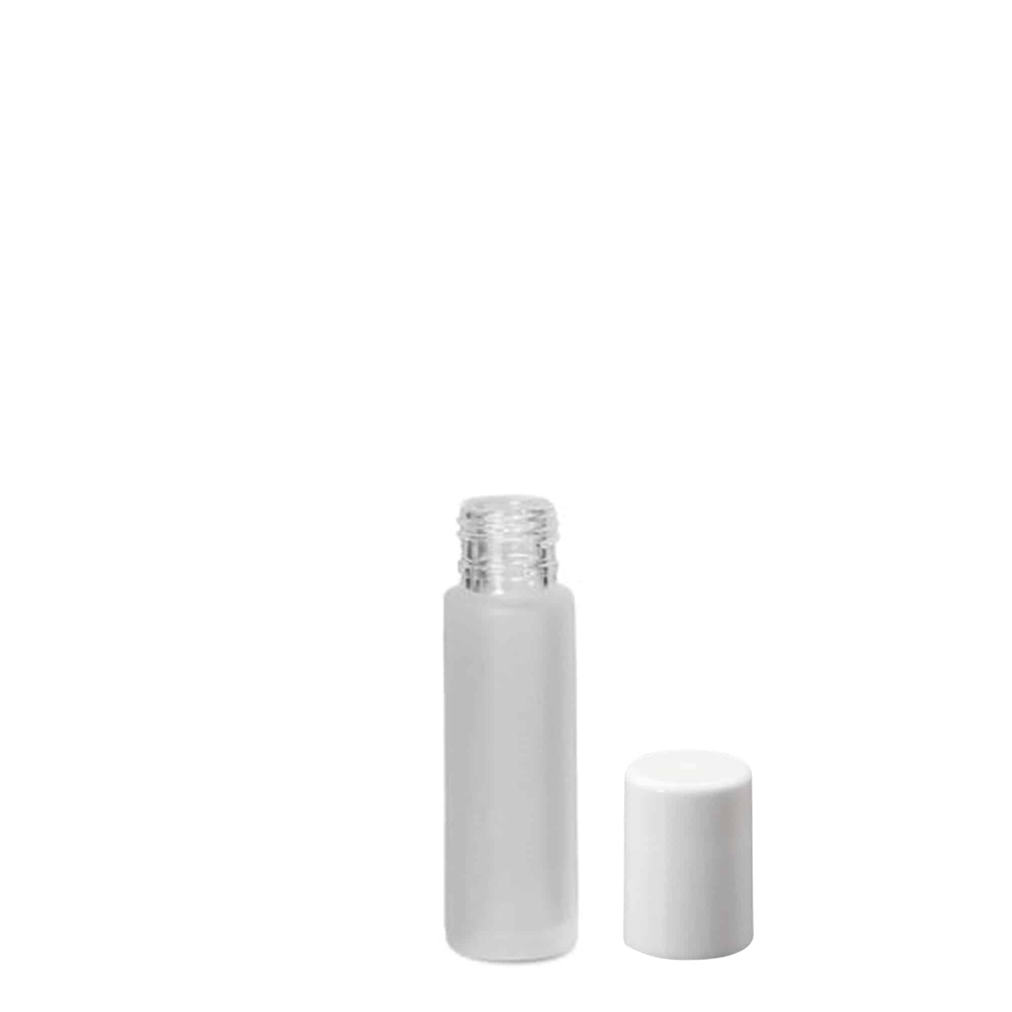 10 ml roll-on pudele, stikls, matēts, atvere: skrūvējams vāciņš 10 ml roll-on pudele, stikls, matēts, atvere: skrūvējams vāciņš