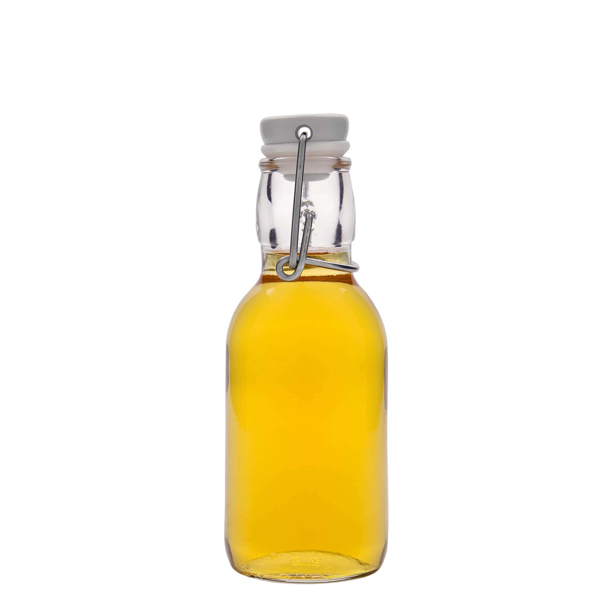 250 ml stikla pudele 'Emilia', atvere: aizvēršanas skava 250 ml stikla pudele 'Emilia', atvere: aizvēršanas skava
