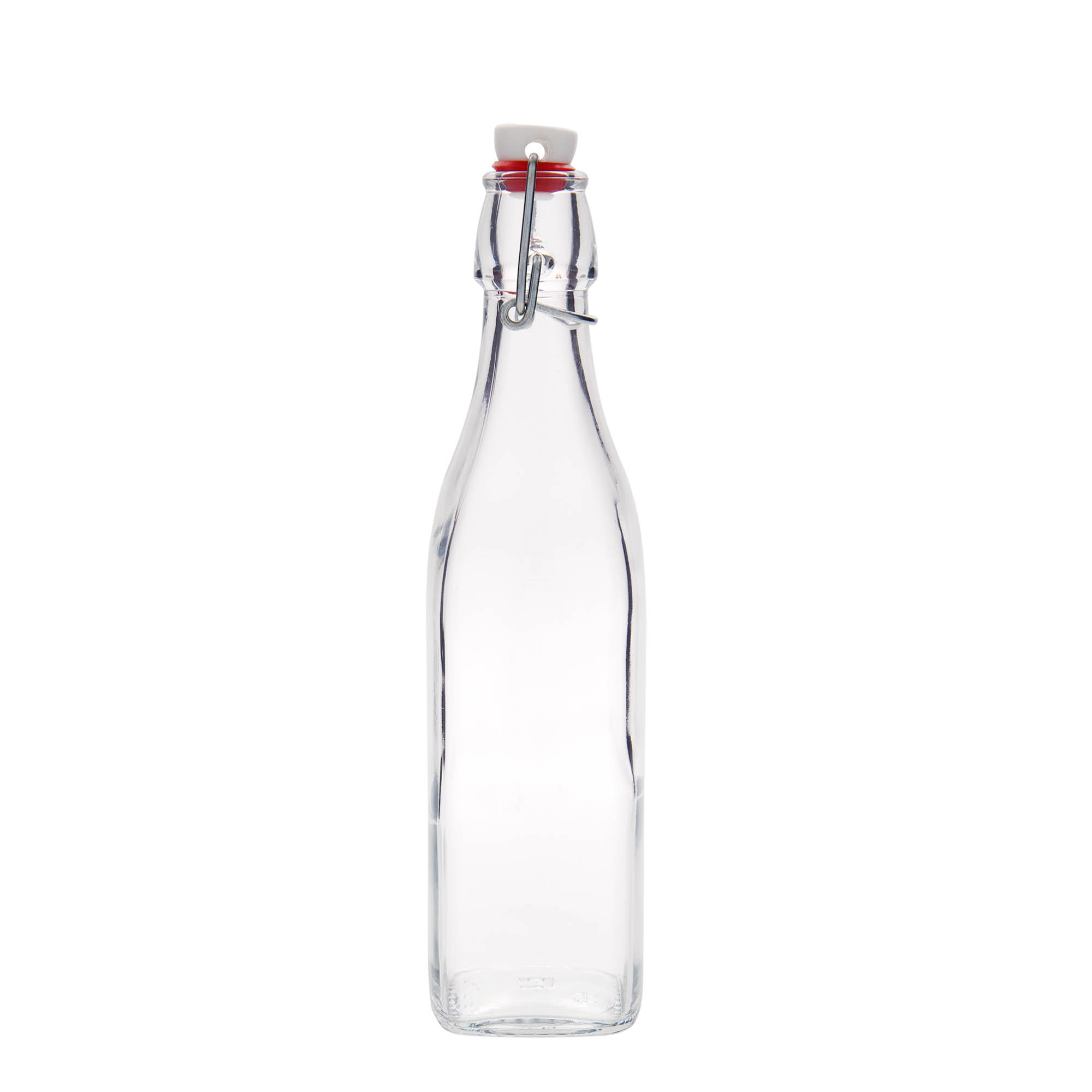500 ml stikla pudele 'Swing, kvadrātveida, kakliņš: aizbīdņa aizdare' 500 ml stikla pudele 'Swing, kvadrātveida, kakliņš: aizbīdņa aizdare'