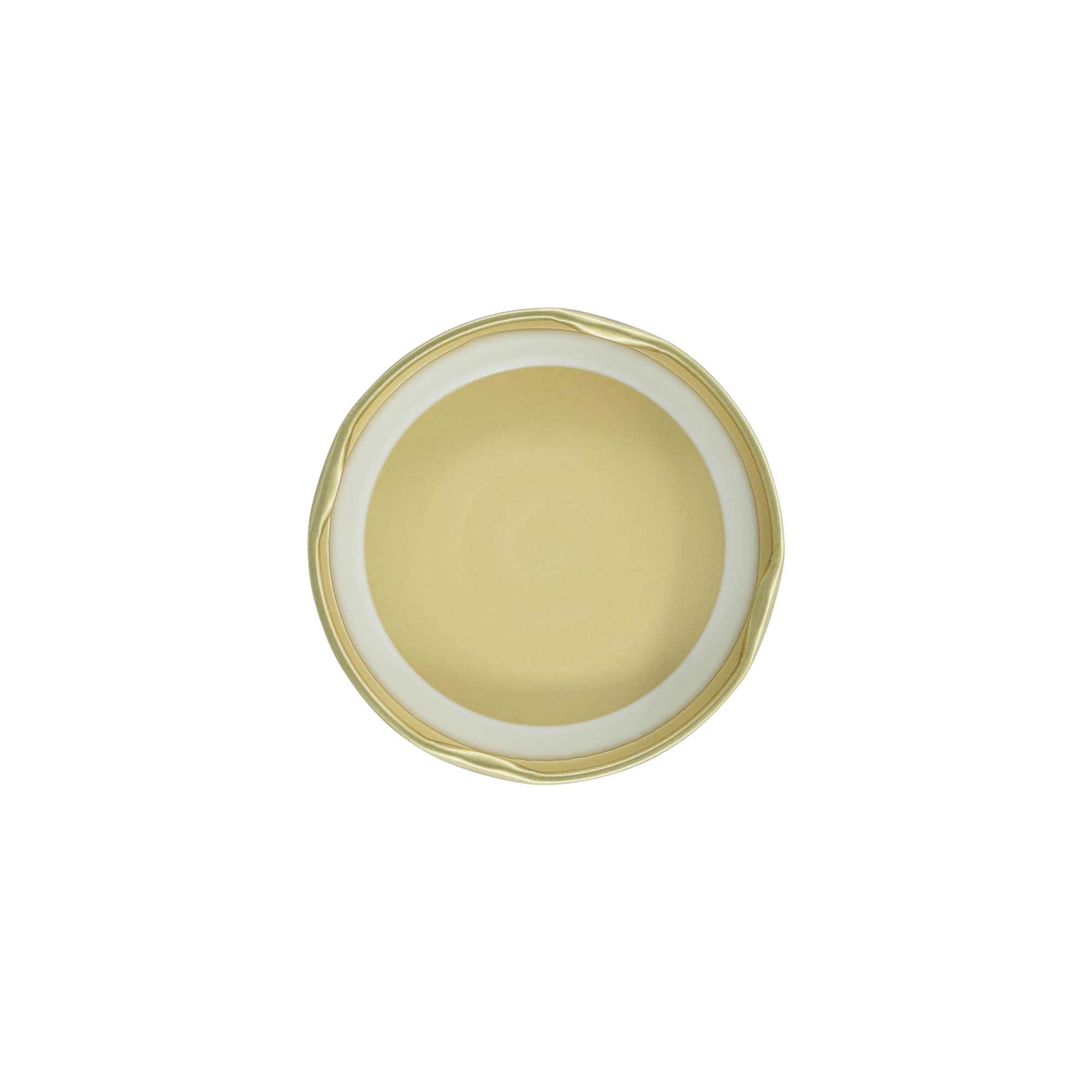 Twist-Off vāciņš, balts metāls, zelta krāsā, atverei: TO 66