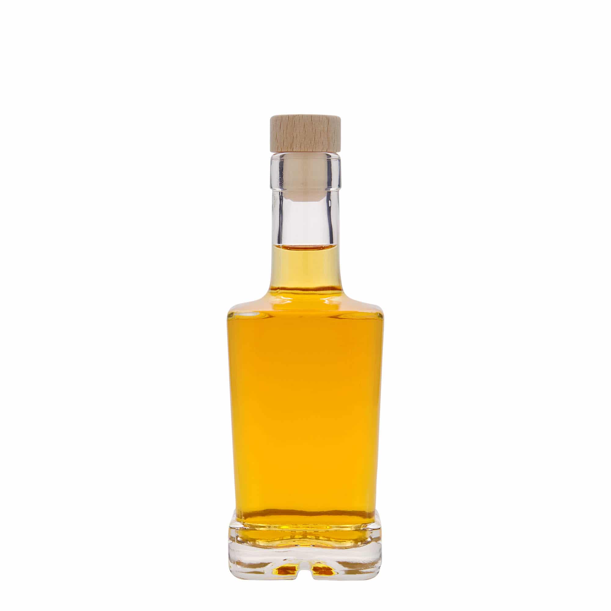 250 ml stikla pudele, 'Rene', kvadrātiska, aizdare: korķis