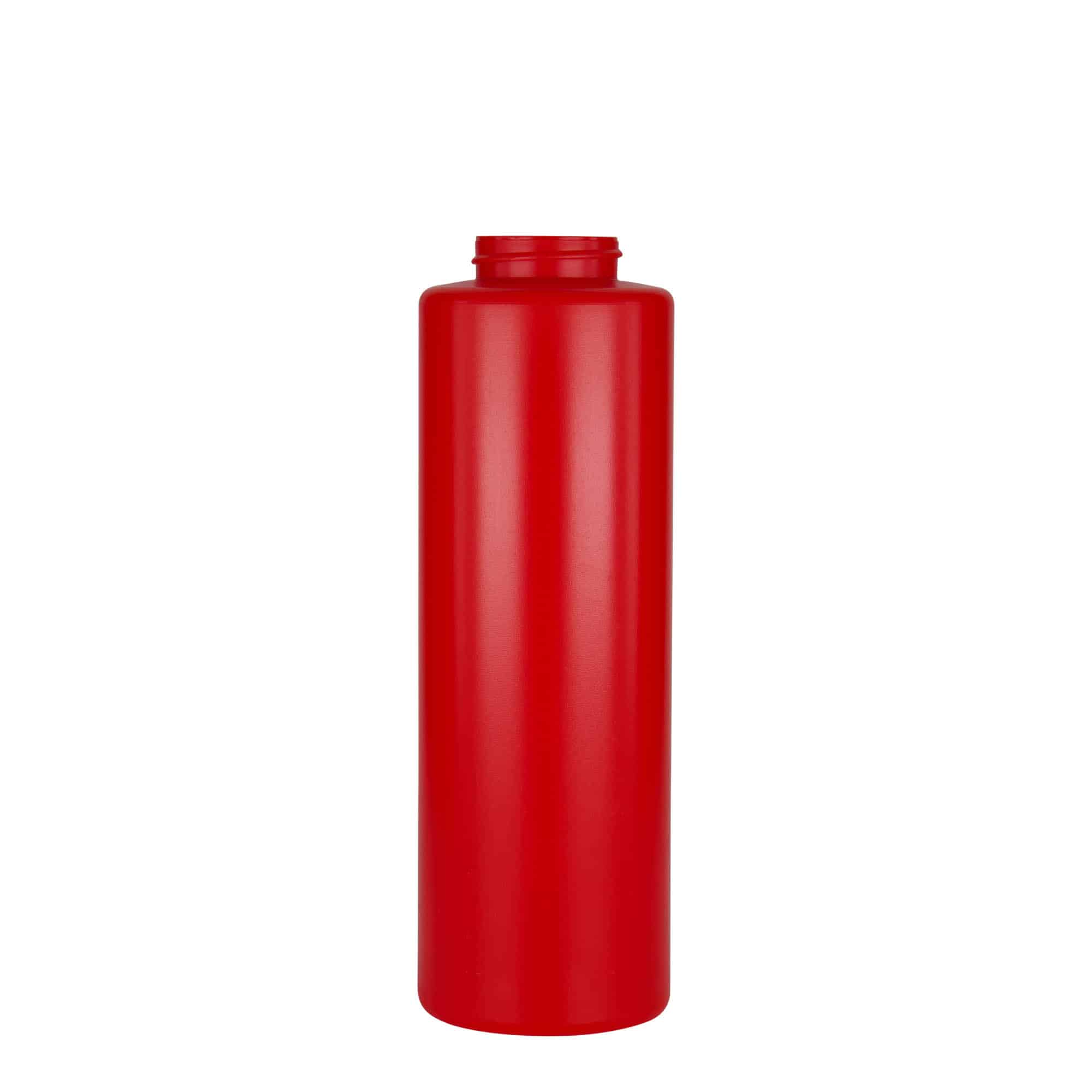 500 ml mērces pudele, LDPE plastmasas, sarkana, aizdare: GPI 38/400 500 ml mērces pudele, LDPE plastmasas, sarkana, aizdare: GPI 38/400