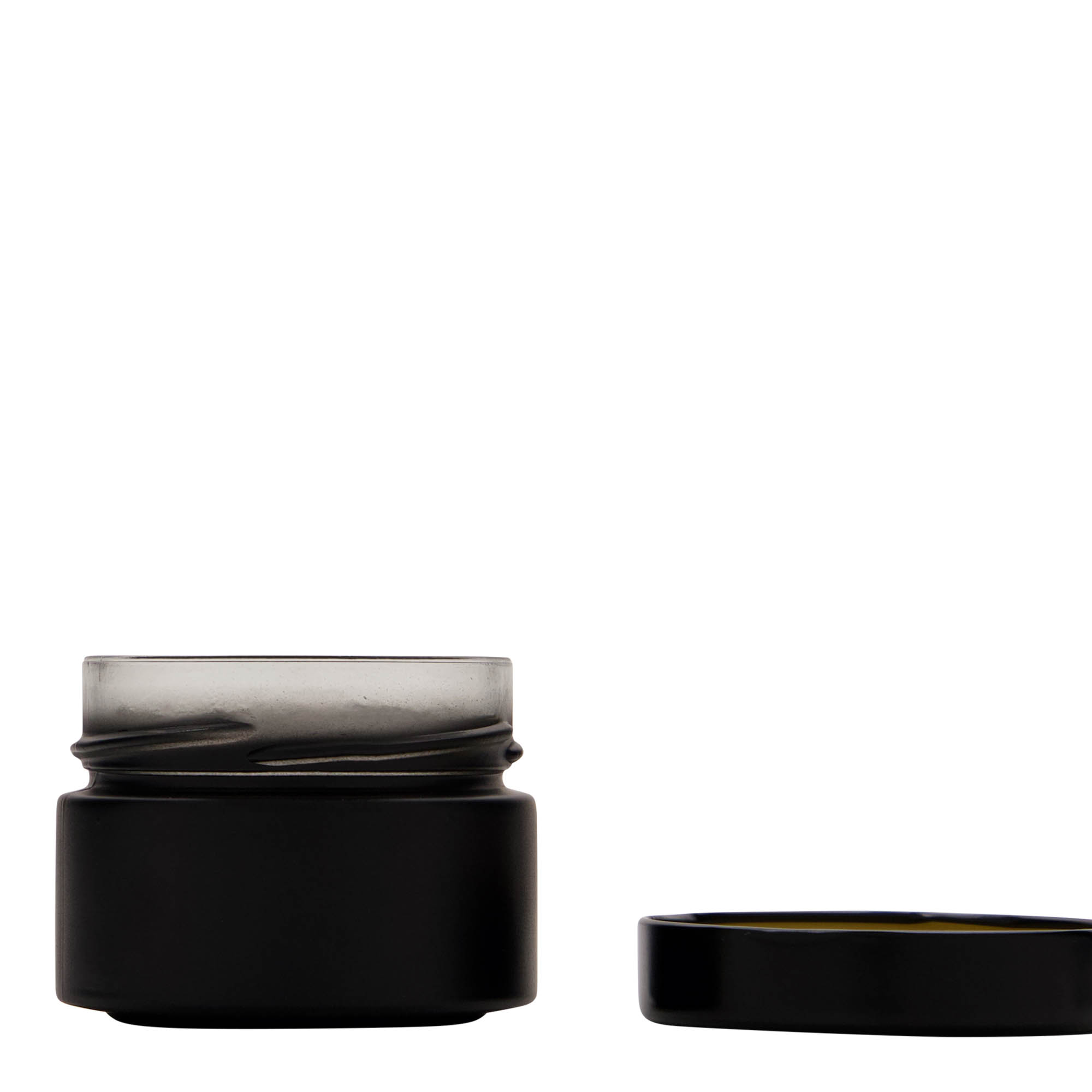130 ml apaļais stikls 'Aurora', melns, atvere: Deep-Twist-Off (DTO 66)