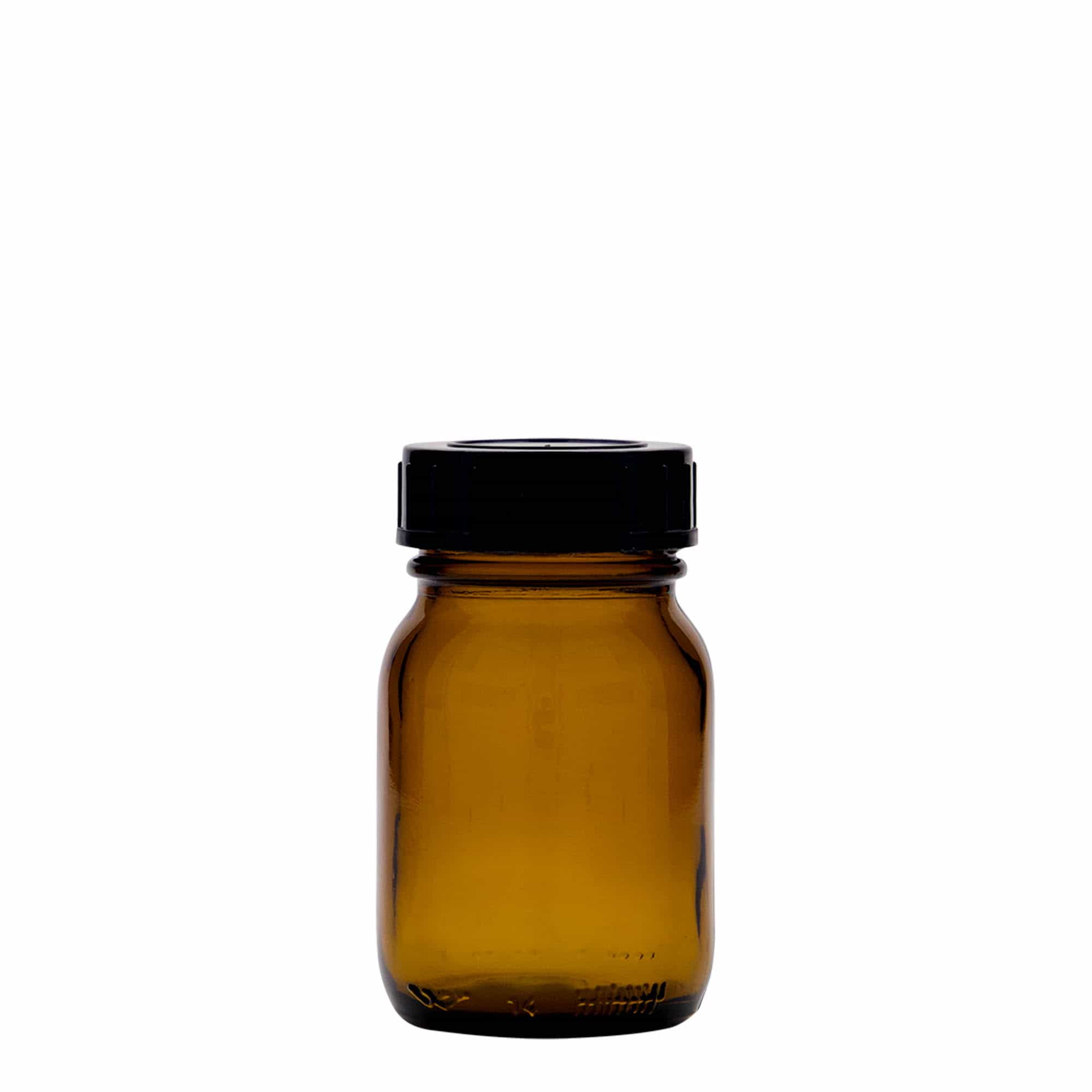 75 ml plata kakla stikla trauks, brūns, atvere: DIN 40