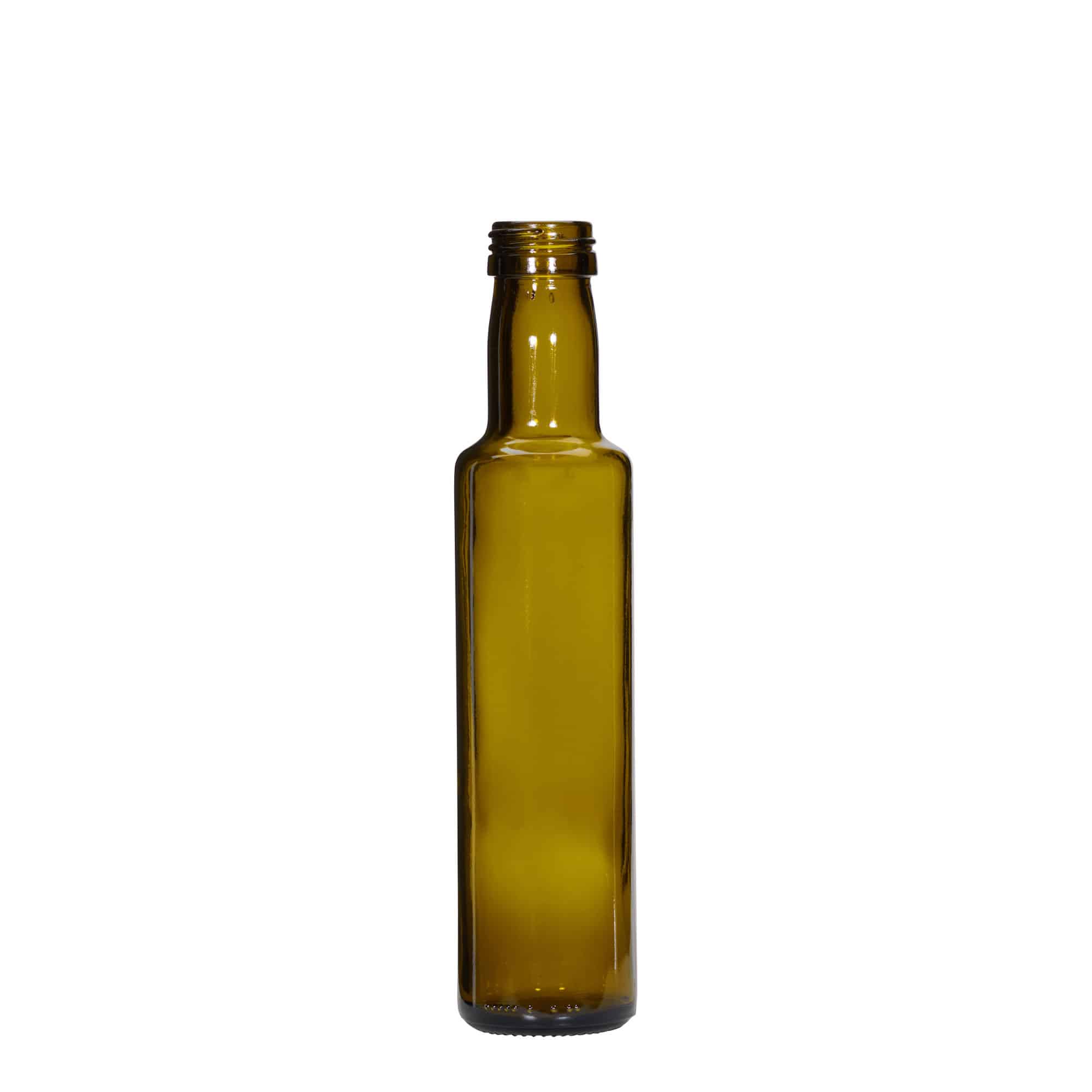 250 ml stikla pudele 'Dorica', antīki zaļa, aizdare: PP 31,5 250 ml stikla pudele 'Dorica', antīki zaļa, aizdare: PP 31,5
