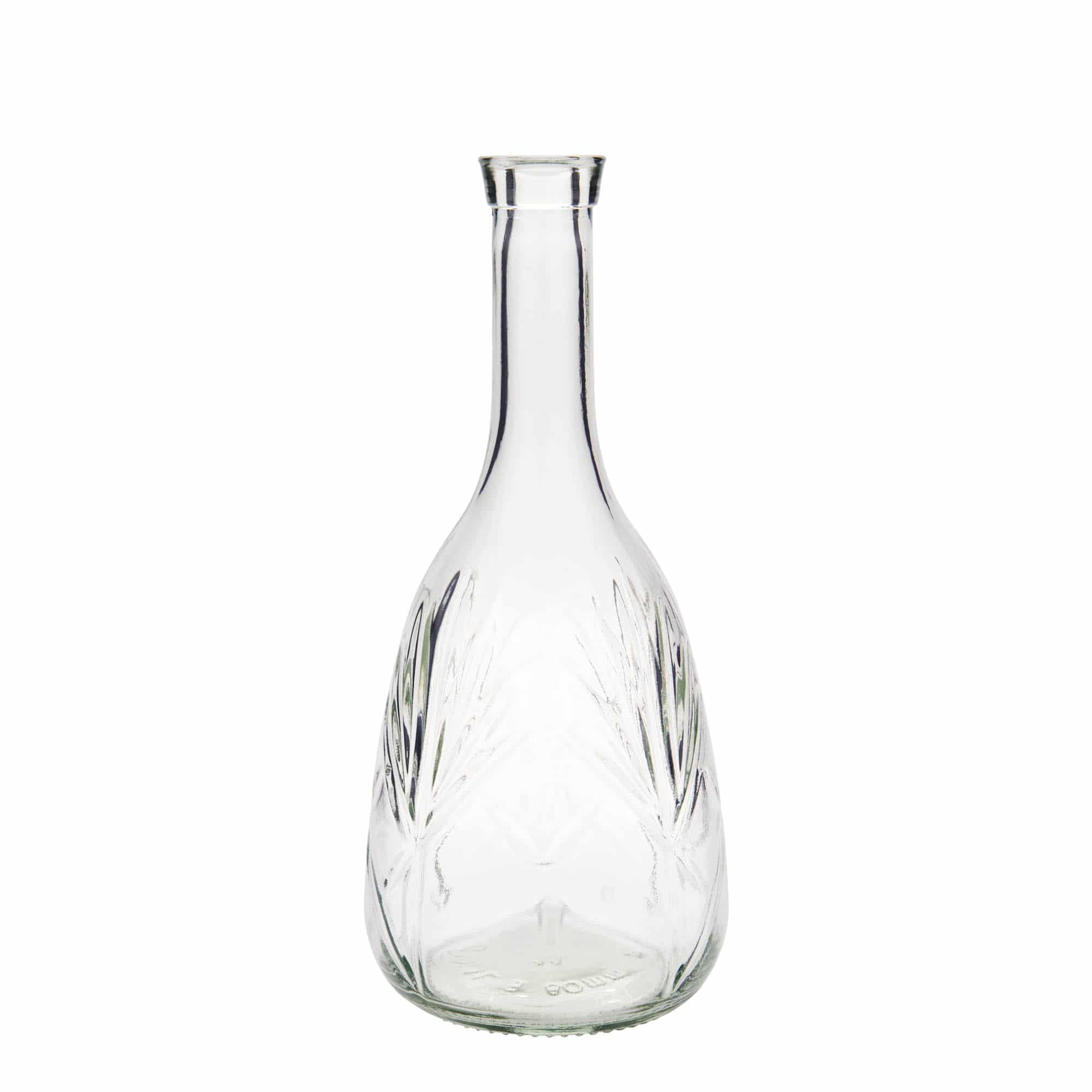 1.000 ml stikla pudele 'Reliefa', atvere: korķis 1.000 ml stikla pudele 'Reliefa', atvere: korķis
