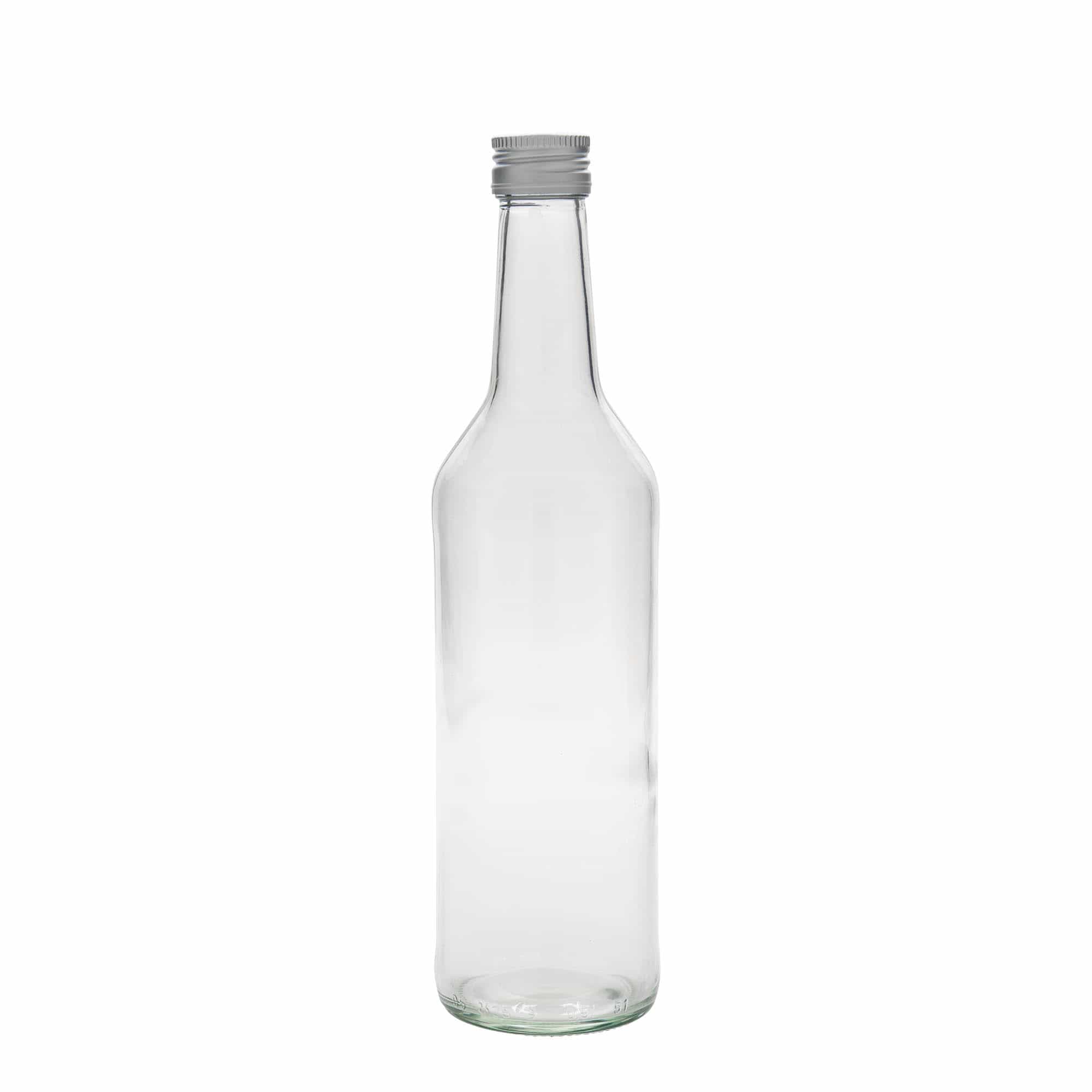500 ml stikla pudele ar taisnu kaklu, atvere: PP 28
