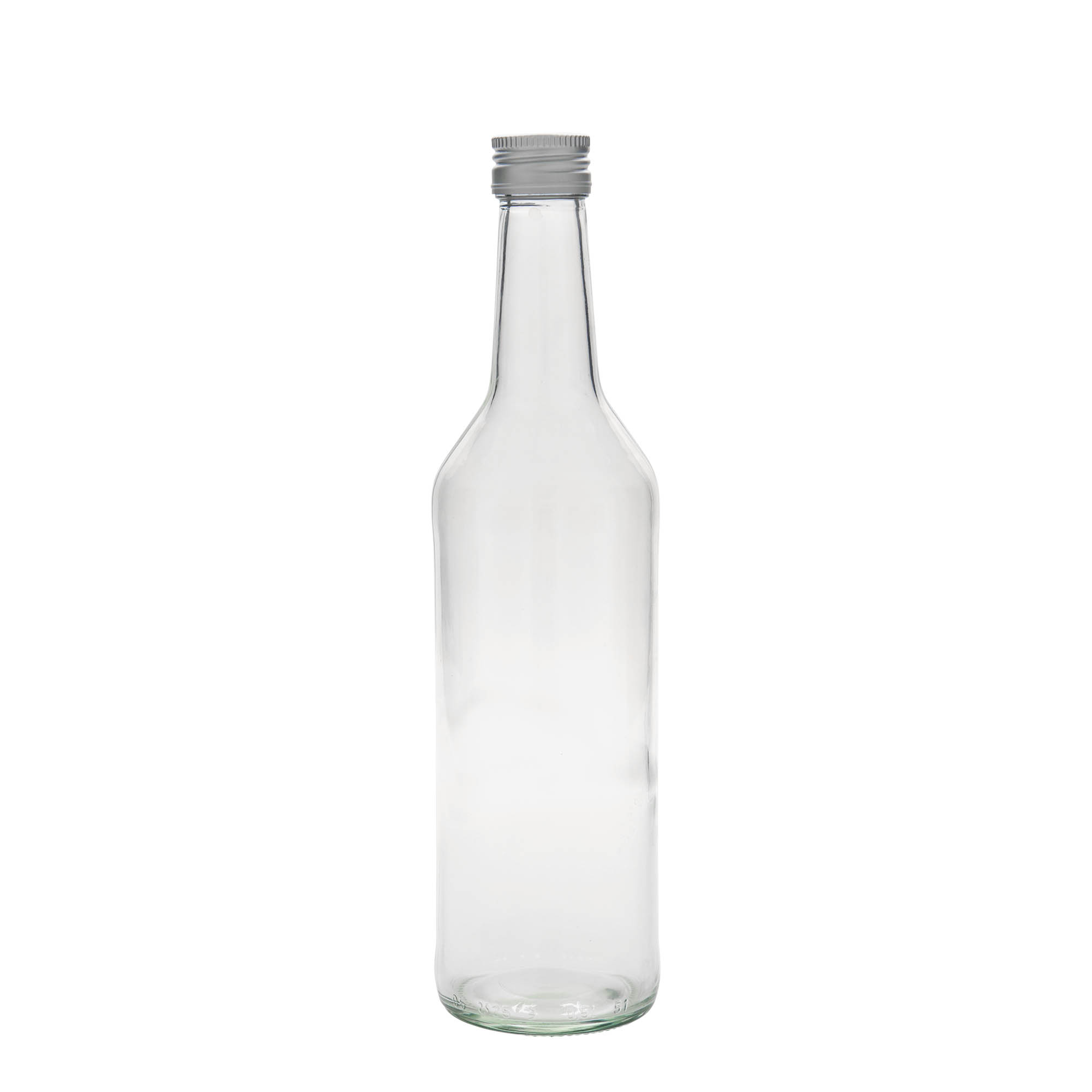 500 ml stikla pudele ar taisnu kaklu, atvere: PP 28