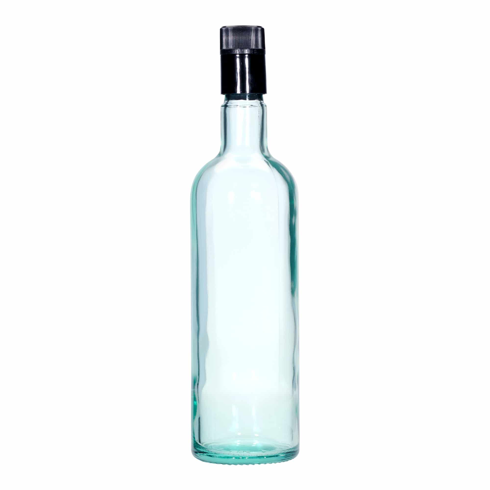 750 ml etiķa/eļļas pudele 'Willy New', stikla, gaiši zaļa, aizdare: DOP