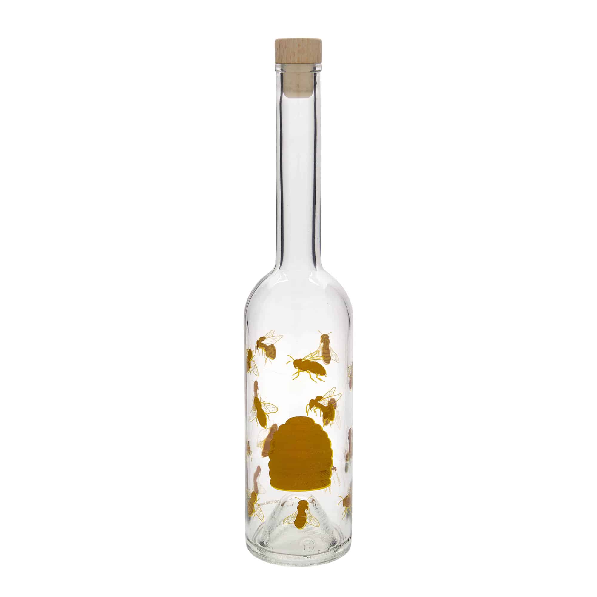 500 ml stikla pudele 'Opera', motīvs: bites, atvere: korķis