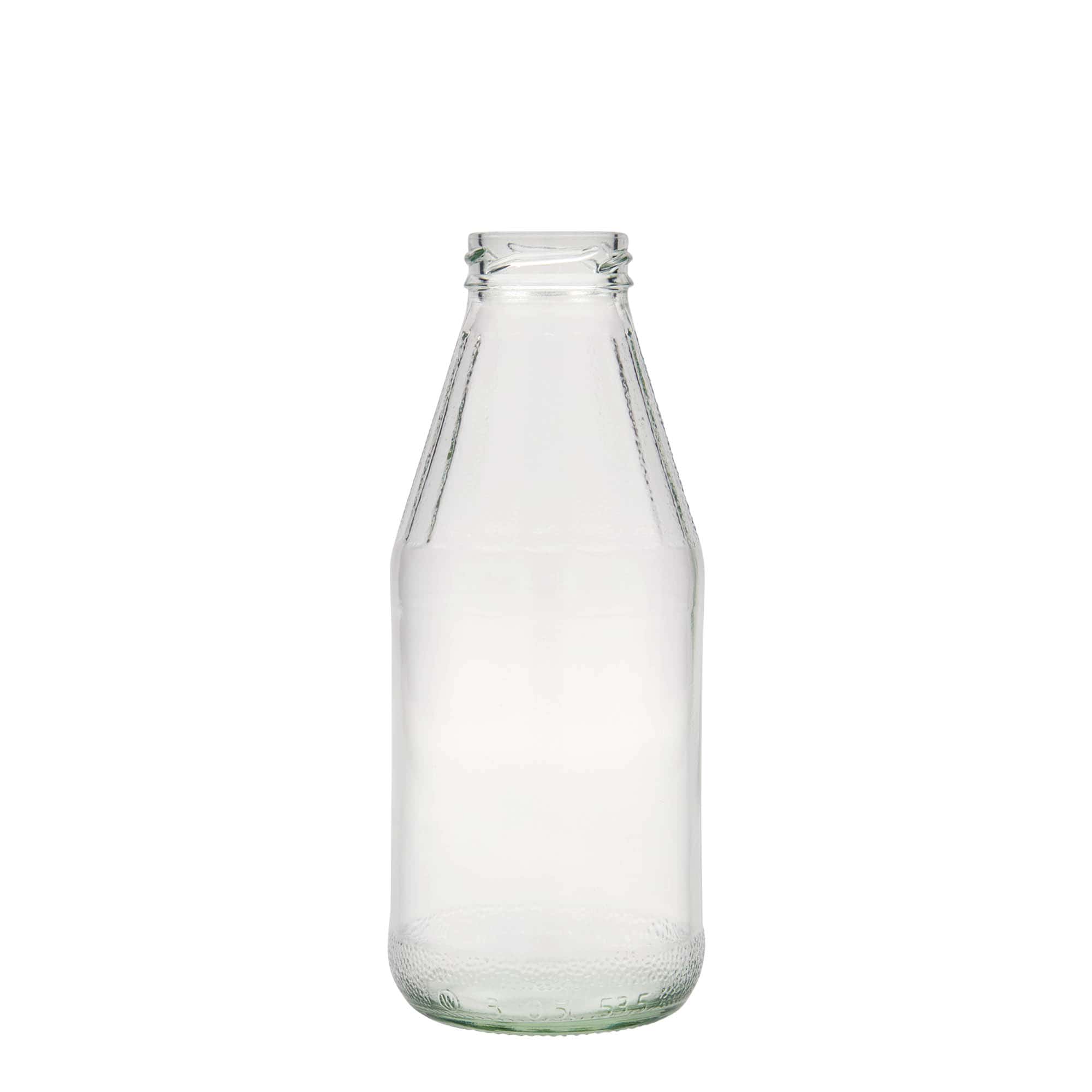 500 ml universāla pudele ar platu kaklu, stikls, atvere: Twist-Off (TO 43)