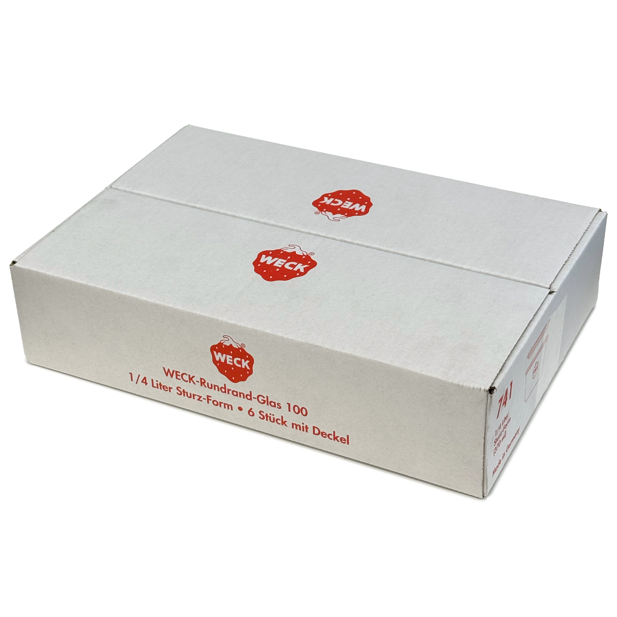 6x 370 ml WECK krituma burka ar stikla vāciņu RR 100