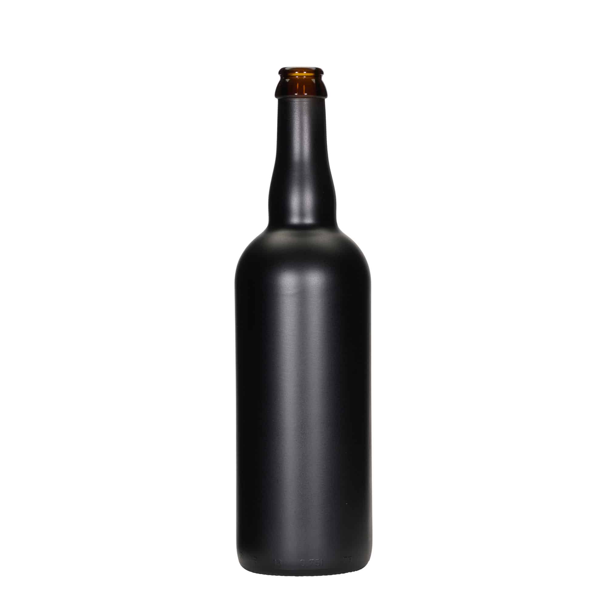 750 ml alaus butelis Belgija, stiklas, juodas, kaklelis: vainikinis kamštis 750 ml alaus butelis Belgija, stiklas, juodas, kaklelis: vainikinis kamštis
