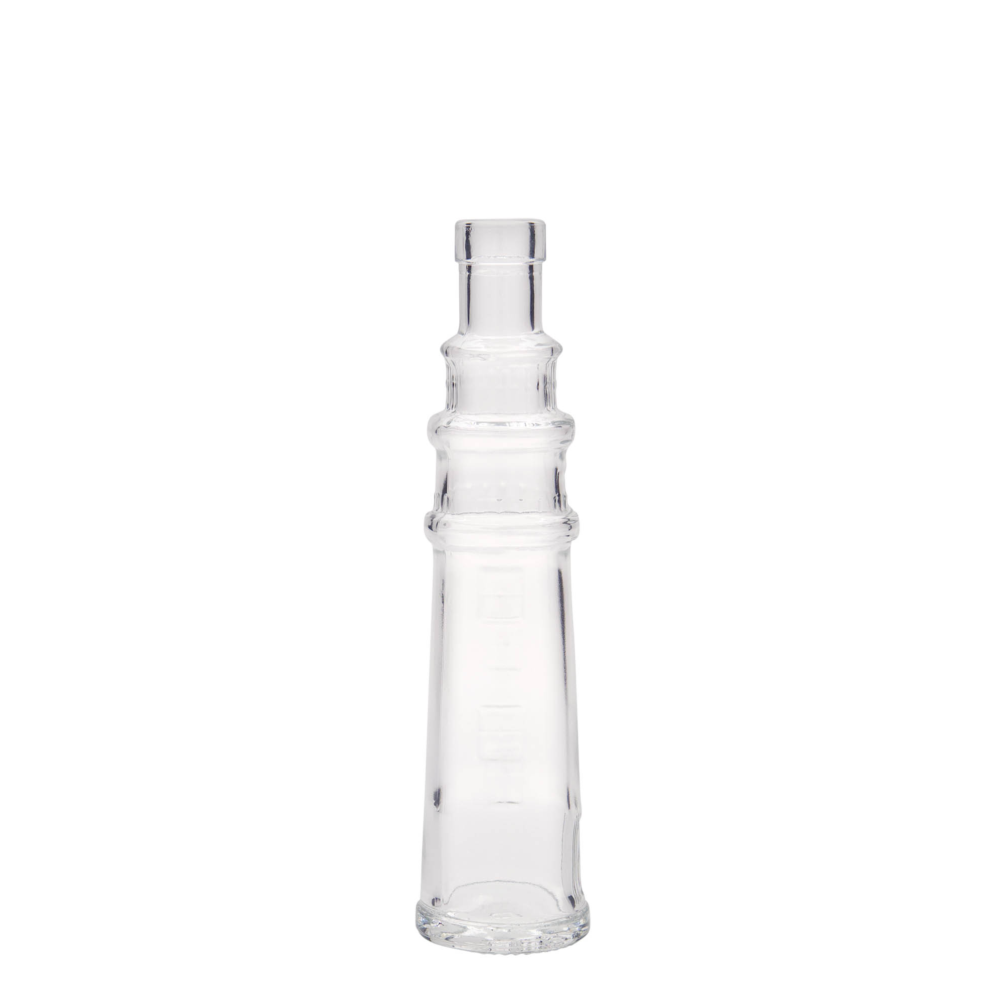100 ml stikla pudele 'Leuchtturm', atvere: korķis