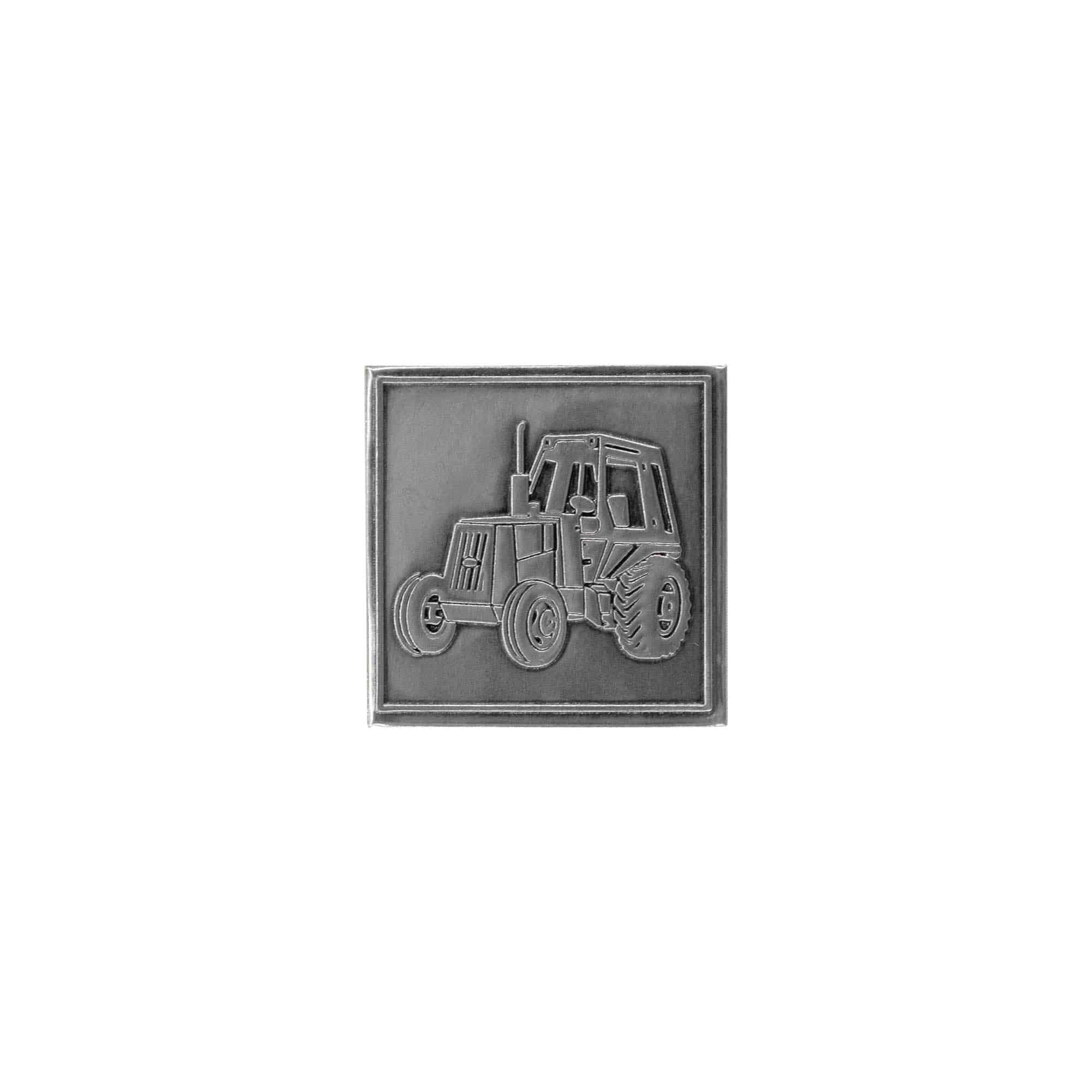Metāla sudraba kvadrātveida zīmogs "Traktors" Metāla sudraba kvadrātveida zīmogs "Traktors"