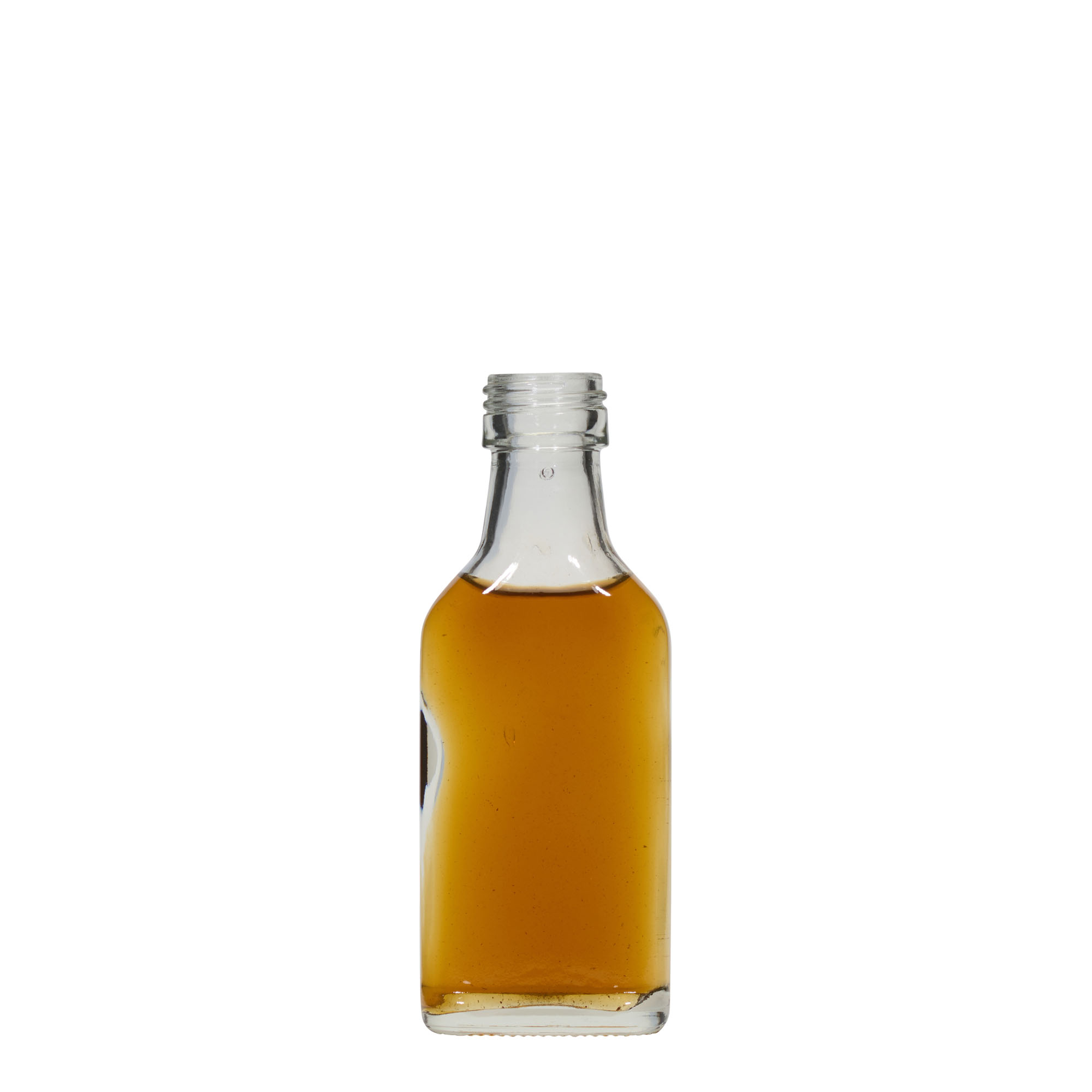 40 ml kabatas pudele, taisnstūrveida, atvere: PP 22 40 ml kabatas pudele, taisnstūrveida, atvere: PP 22