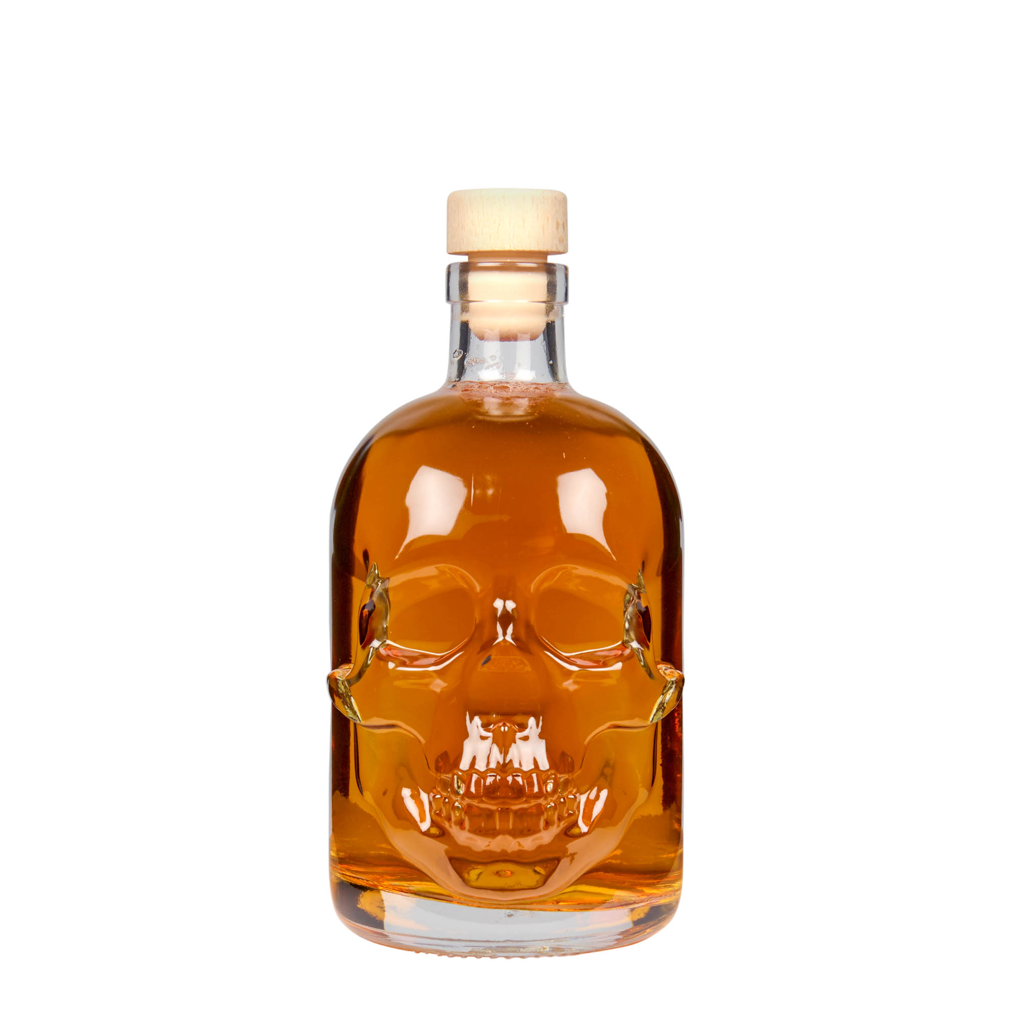 500 ml stikla pudele 'Nāves galva', atvere: korķis