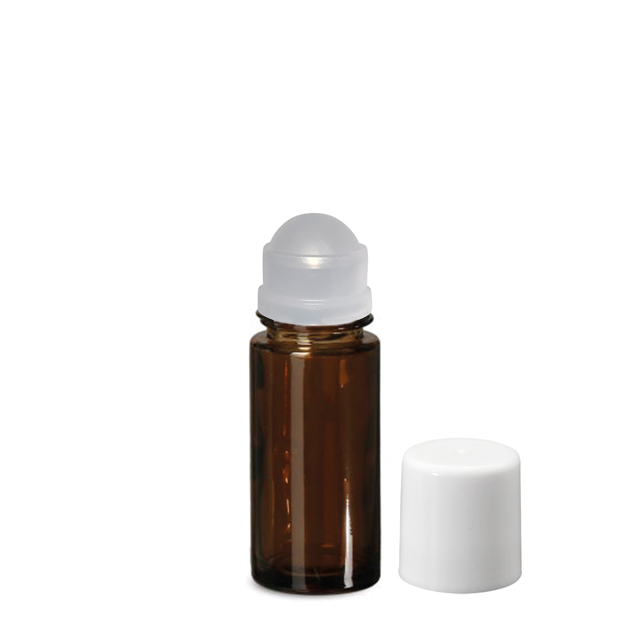 50 ml roll-on pudele, stikls, brūna, atvere: skrūvējams aizvērējs
