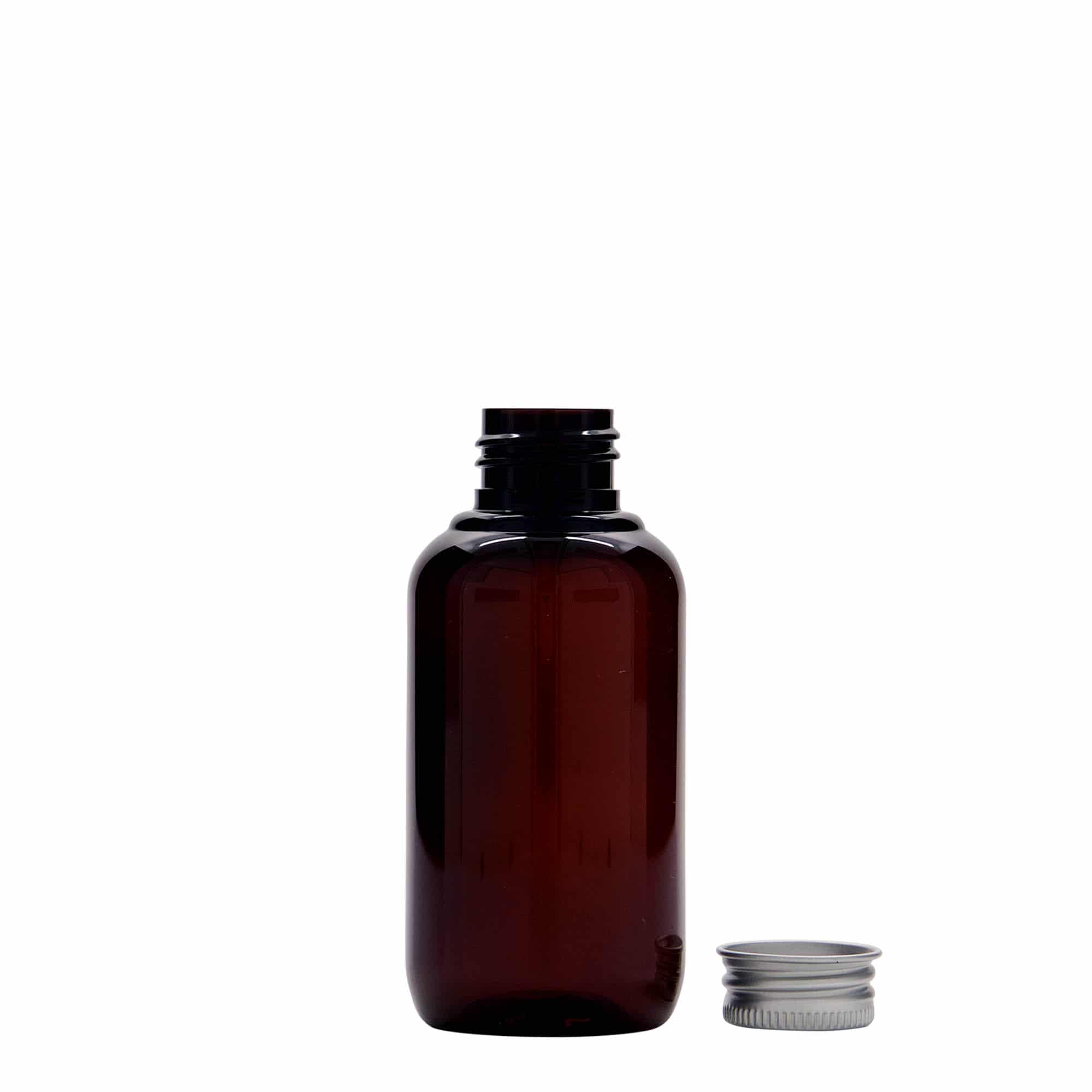100 ml otrreiz pārstrādājama plastmasas pudele 'Victor's Best', PCR, brūna, aizdare: 24/410