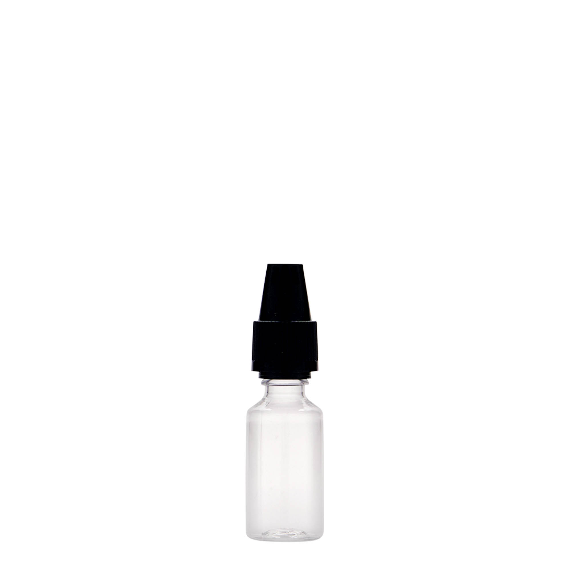 10 ml PET pudele 'E-sula' ar kvalitātes un bērnu drošības aizsardzību, plastmasa, atvere: skrūvējams vāciņš