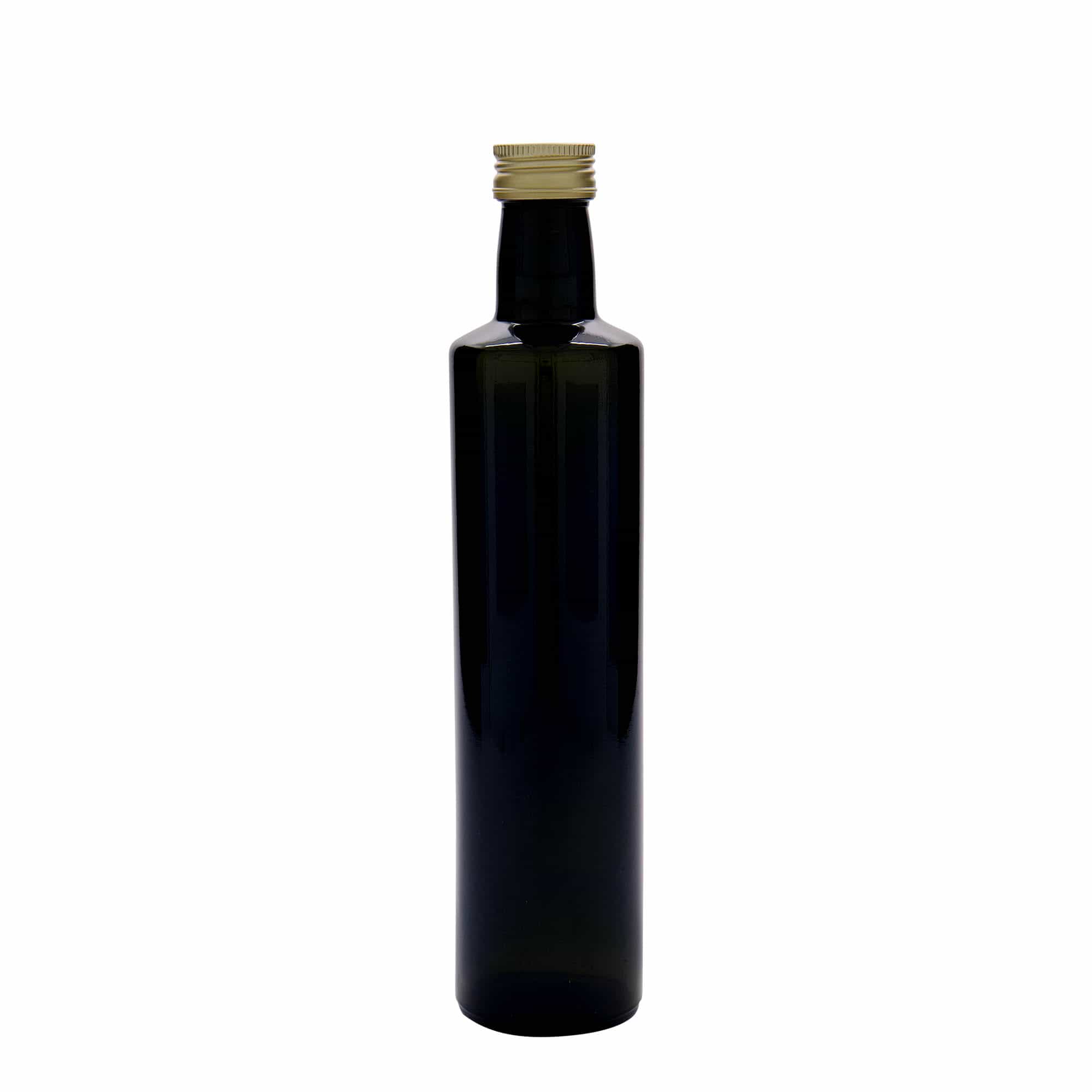 500 ml stikla pudele 'Dorica', antīka zaļa, atvere: PP 31,5