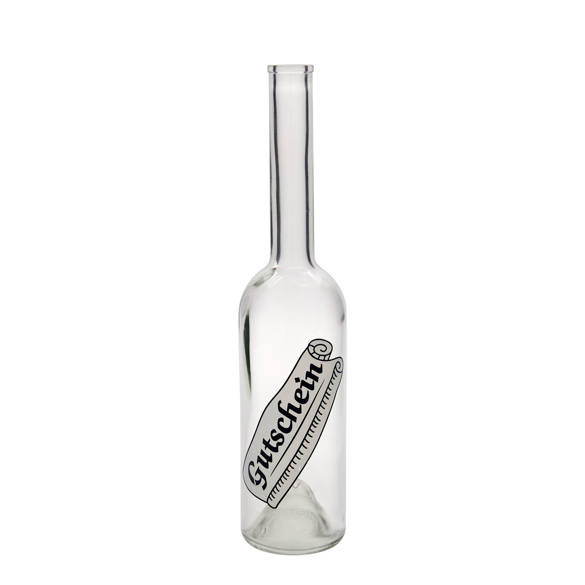 500 ml stikla pudele 'Opera', motīvs: dāvanu karte, atvere: korķis 500 ml stikla pudele 'Opera', motīvs: dāvanu karte, atvere: korķis