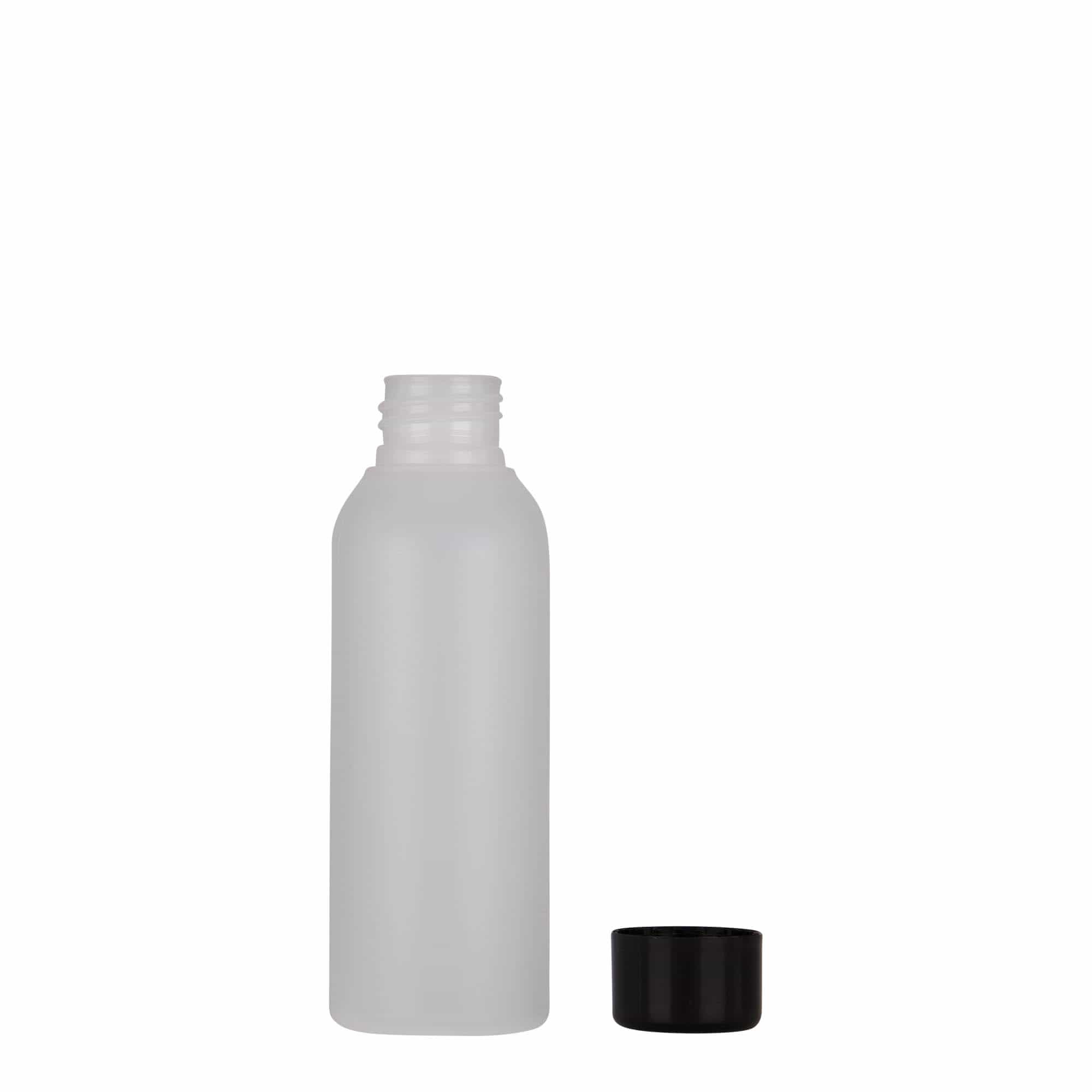 100 ml plastmasas pudele 'Tuffy', HDPE, dabīga, atvere: 24/410