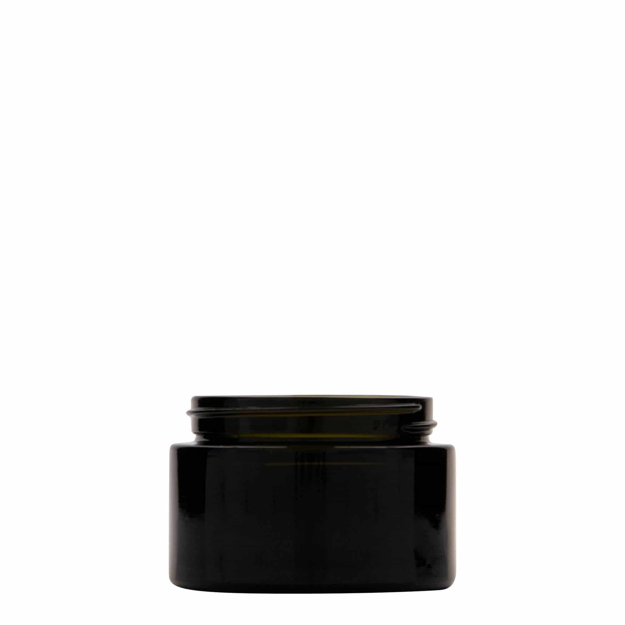 50 ml otrreiz pārstrādājama kārbiņa 'Floria', stikla, antīki zaļa, aizdare: GPI 58/400 50 ml otrreiz pārstrādājama kārbiņa 'Floria', stikla, antīki zaļa, aizdare: GPI 58/400