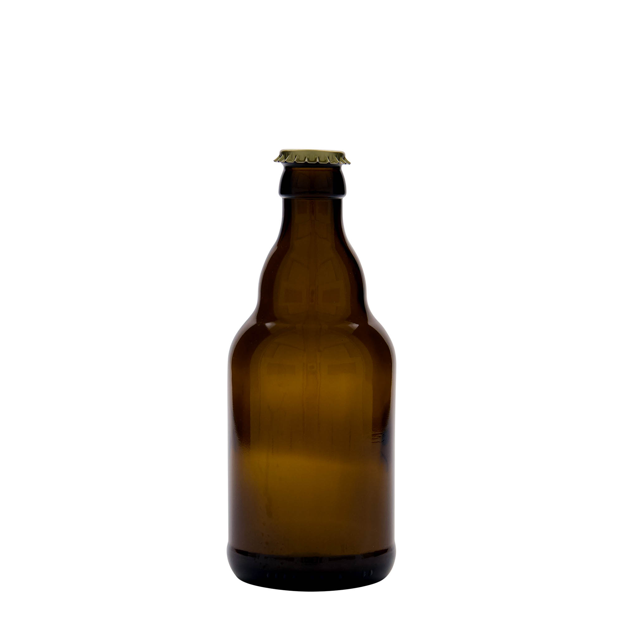 330 ml alus pudele 'Steinie', stikls, brūna, atvere: krona korķis