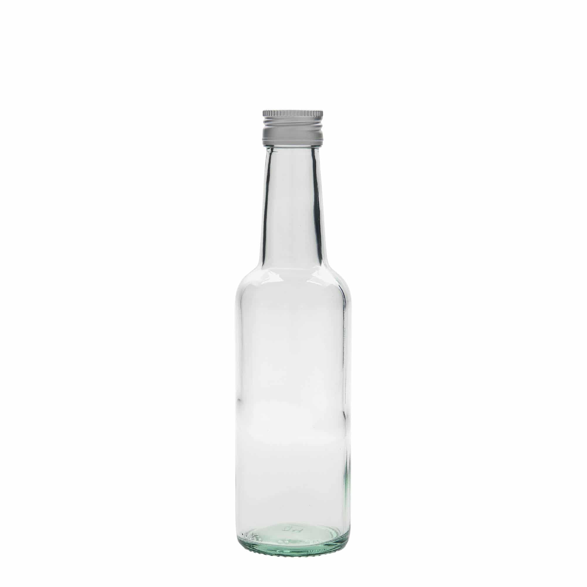 250 ml stikla pudele ar taisnu kaklu, atvere: PP 28