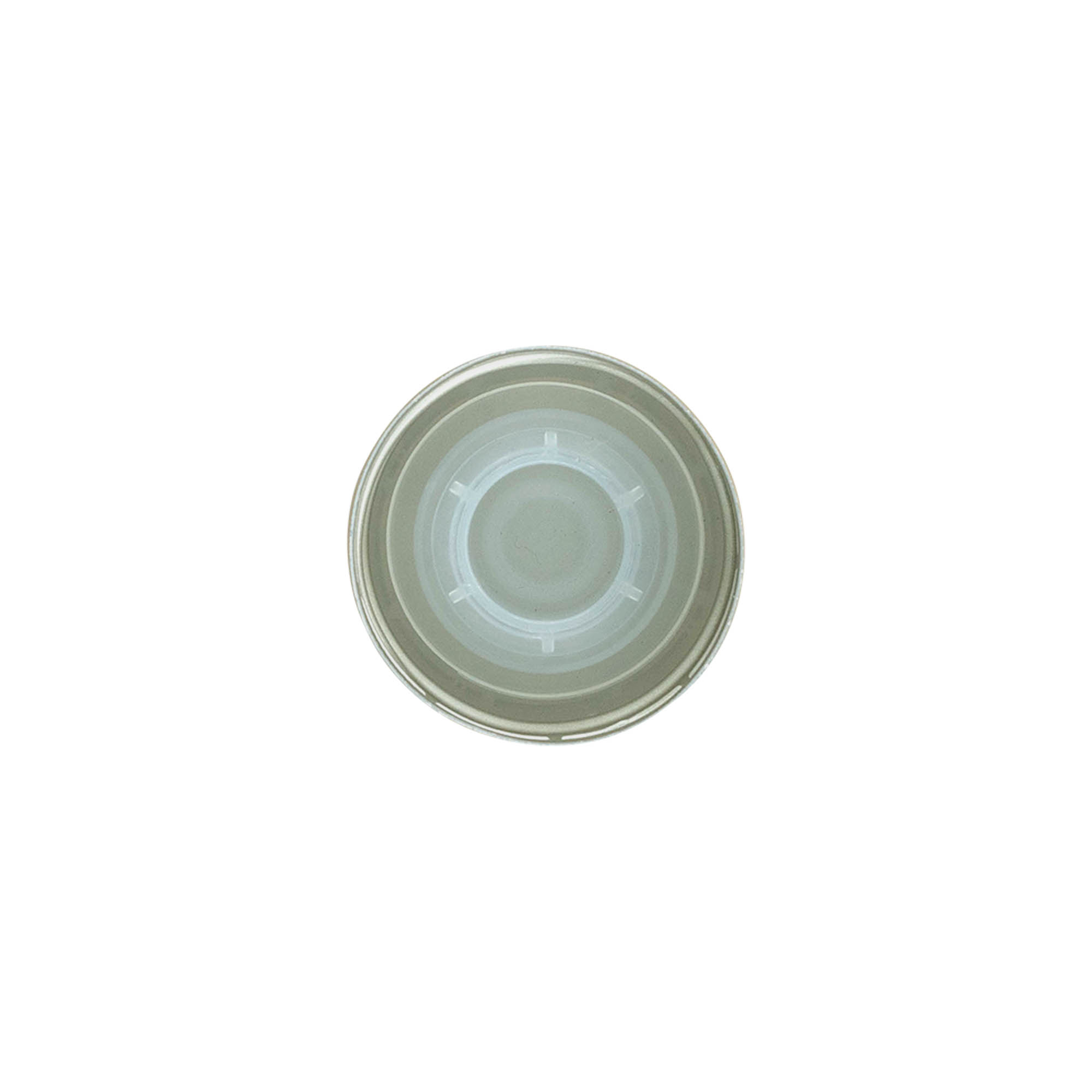 Skrūvējams aizvērējs ar izliešanas ielikni, metāls-plastmasa, zelta krāsā, priekš atveres: PP 31,5 Skrūvējams aizvērējs ar izliešanas ielikni, metāls-plastmasa, zelta krāsā, priekš atveres: PP 31,5