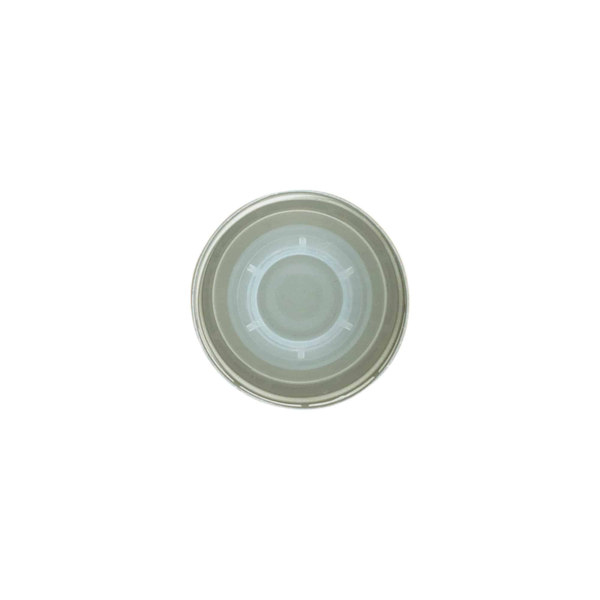 Skrūvējams aizvērējs ar izliešanas ielikni, metāls-plastmasa, zelta krāsā, priekš atveres: PP 31,5