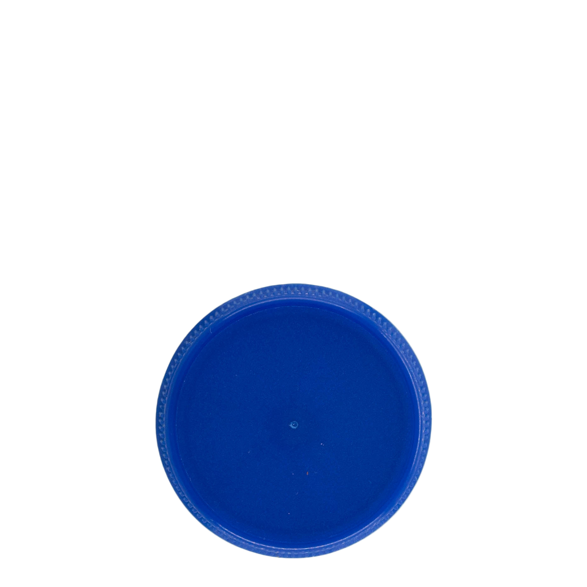 Skrūvējams vāciņš ar dubulto vītni, PE plastmasas, zils, aizdarei: PET 38 mm